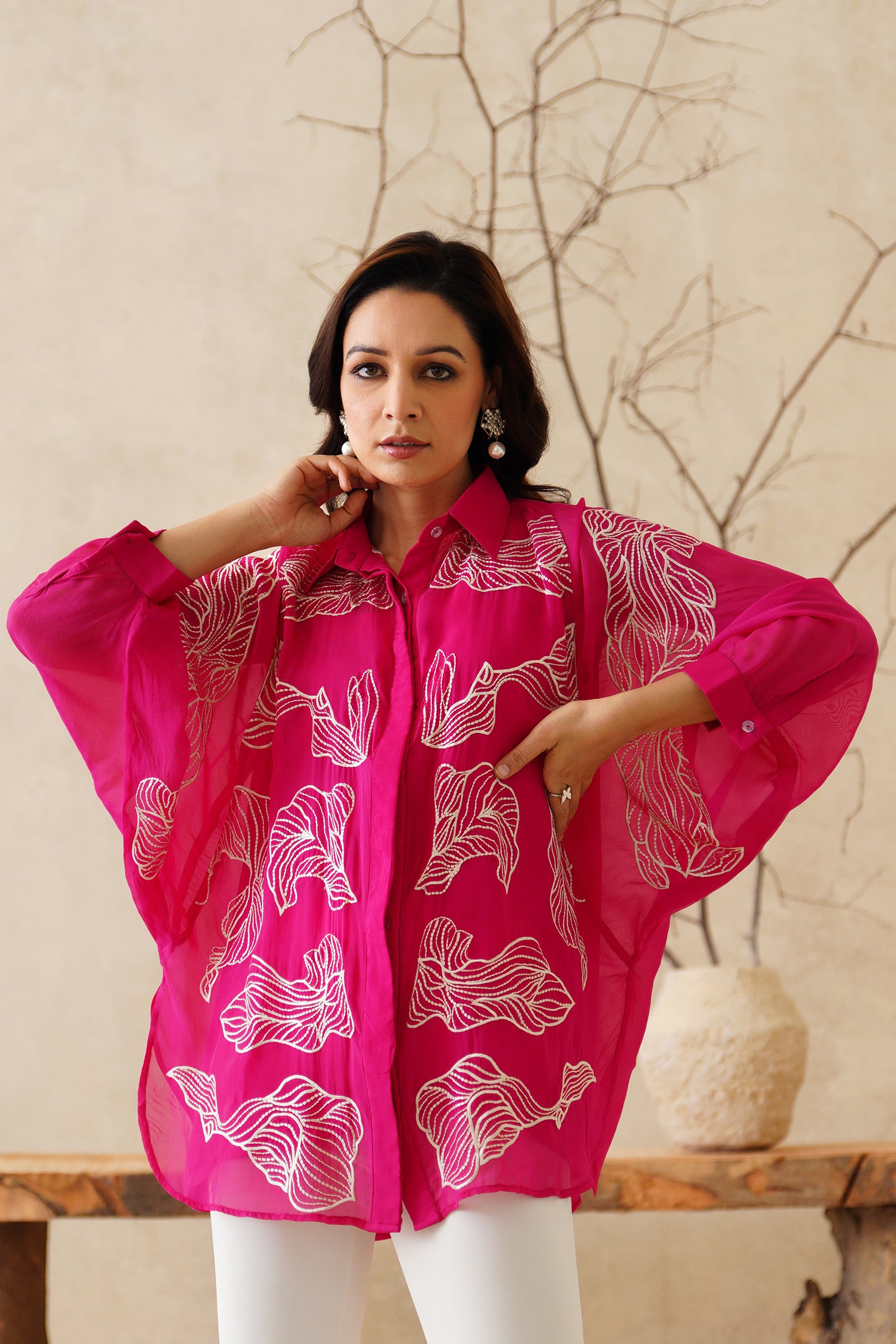 Velora Organza Embroidered Top - Neetika Chopra