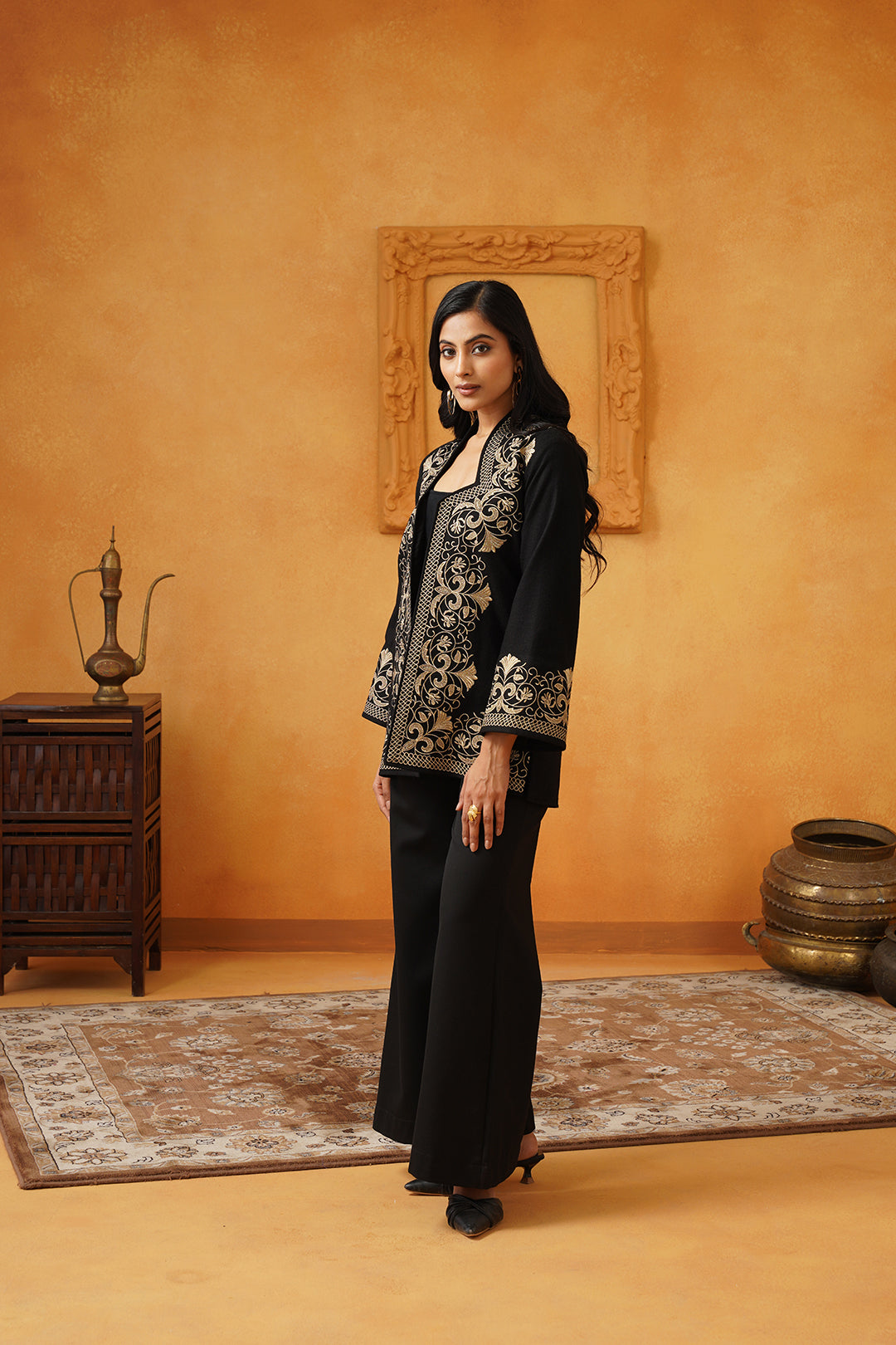 Madhika Tweed Embroidered Jacket Set - Neetika Chopra