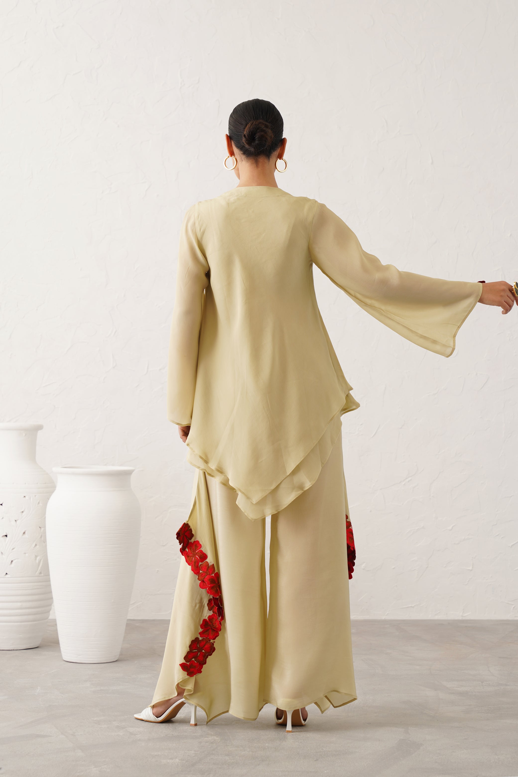 Hanna Crepe Embroidered Matching Set - Neetika Chopra