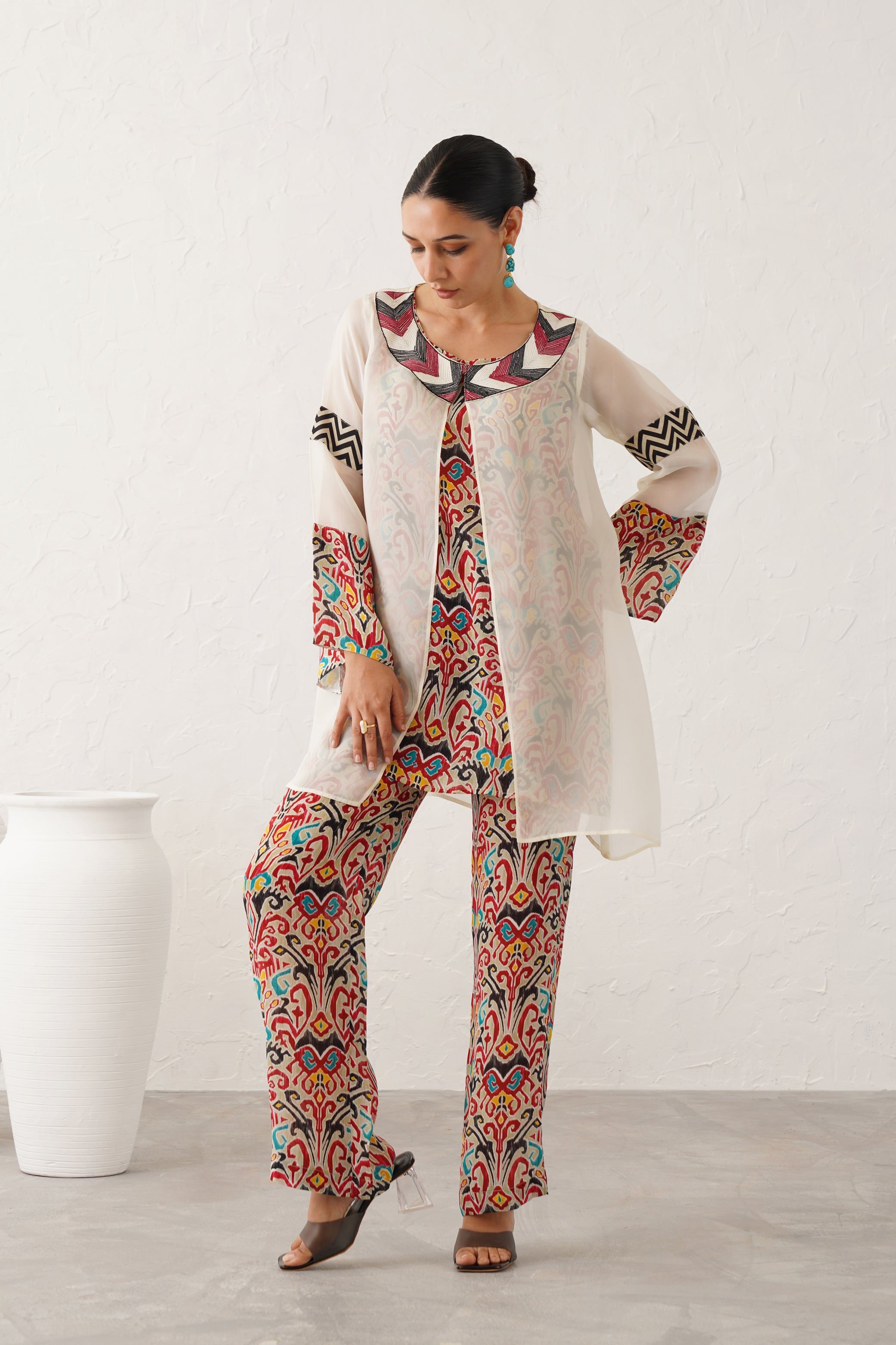 Moonlight Organza Crepe Matching Set - Neetika Chopra