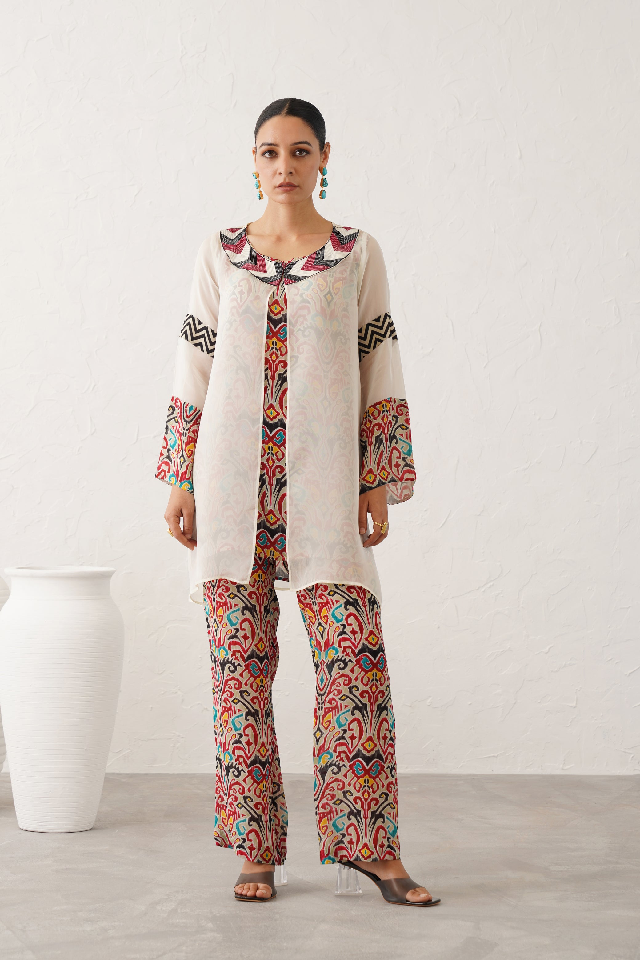Moonlight Organza Crepe Matching Set - Neetika Chopra