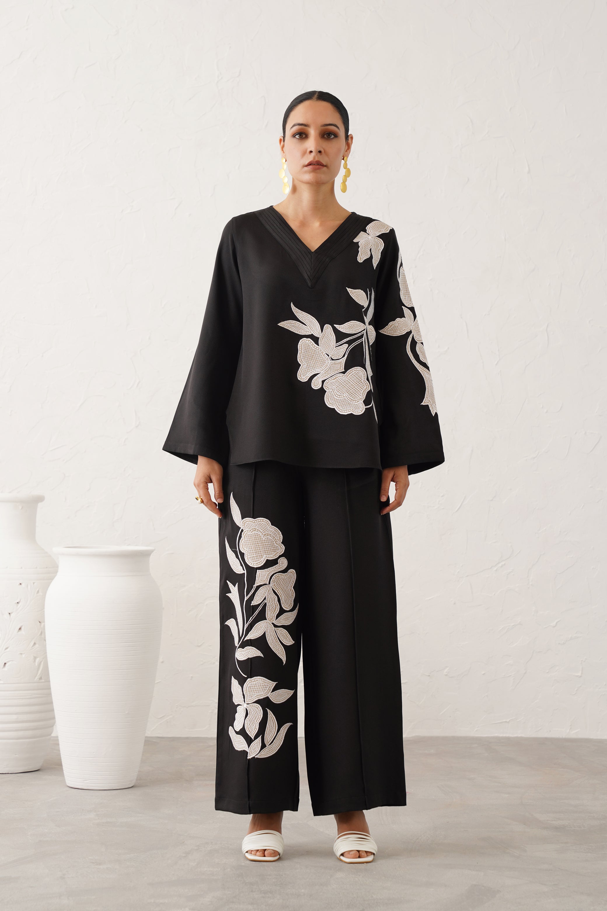 Sehaj Moss Crepe Matching Set - Neetika Chopra
