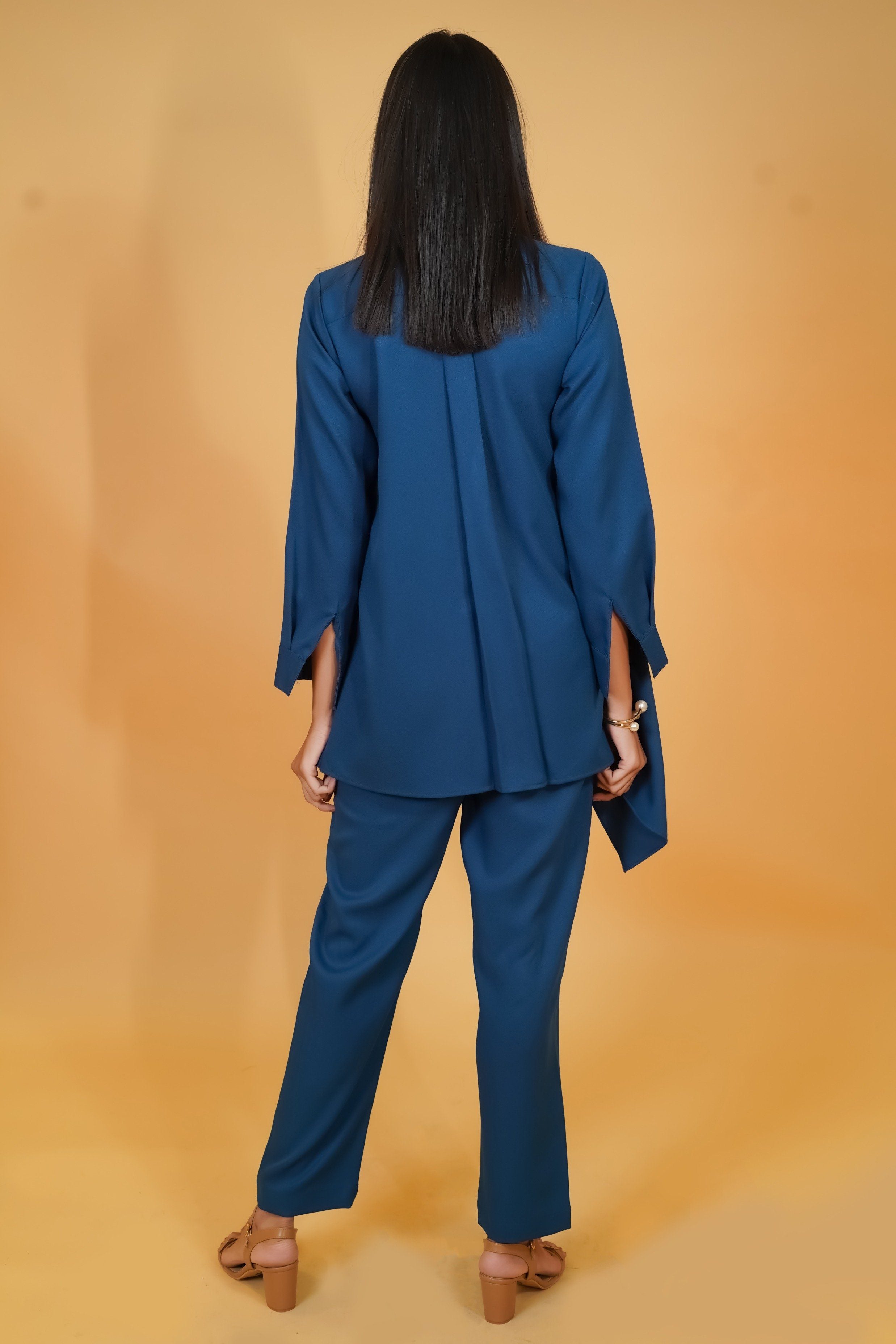 Azure Blue Bubble Co-ord Set - Neetika Chopra