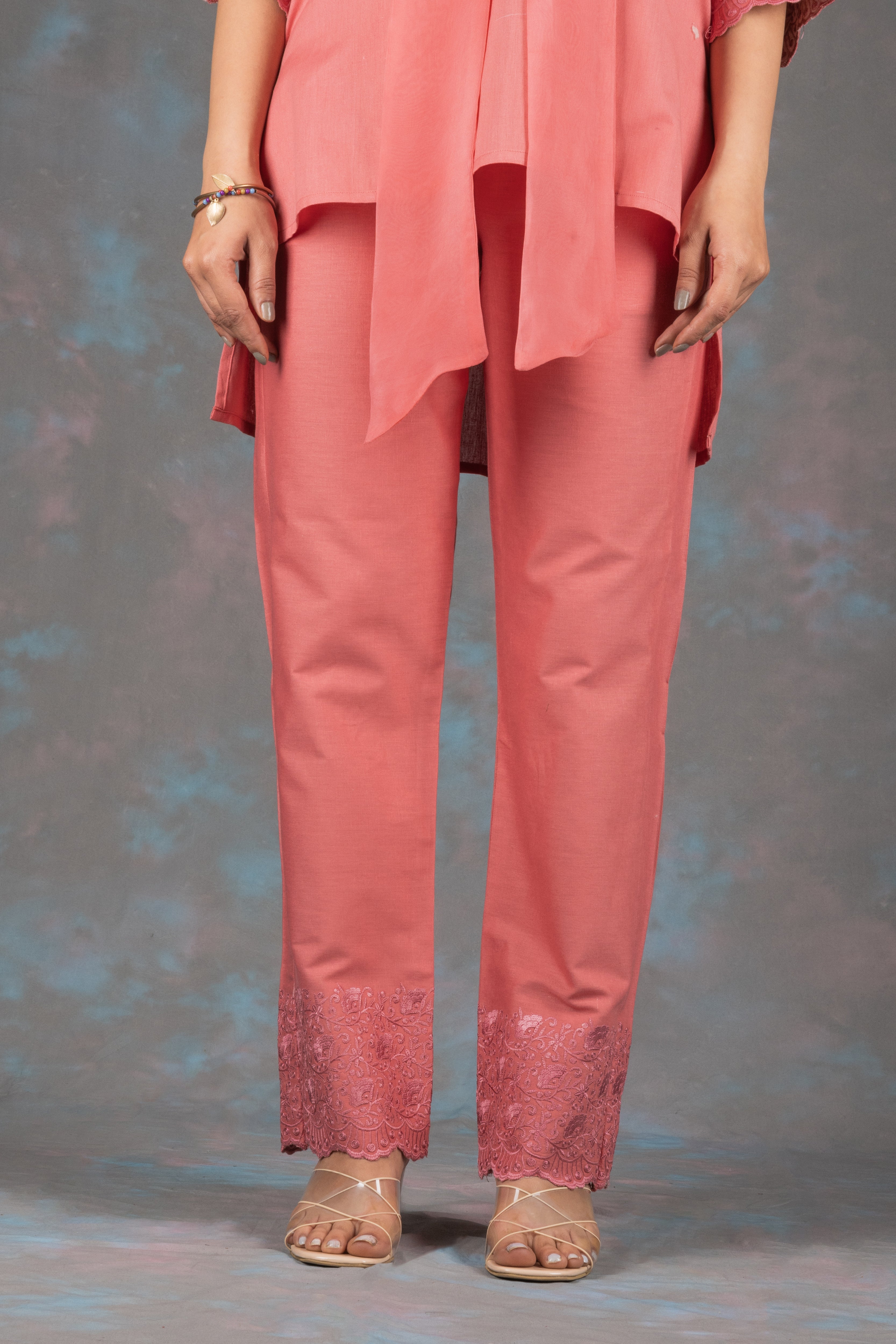 Brink Bow-Tie Embroidered Co-ord Set - Neetika Chopra