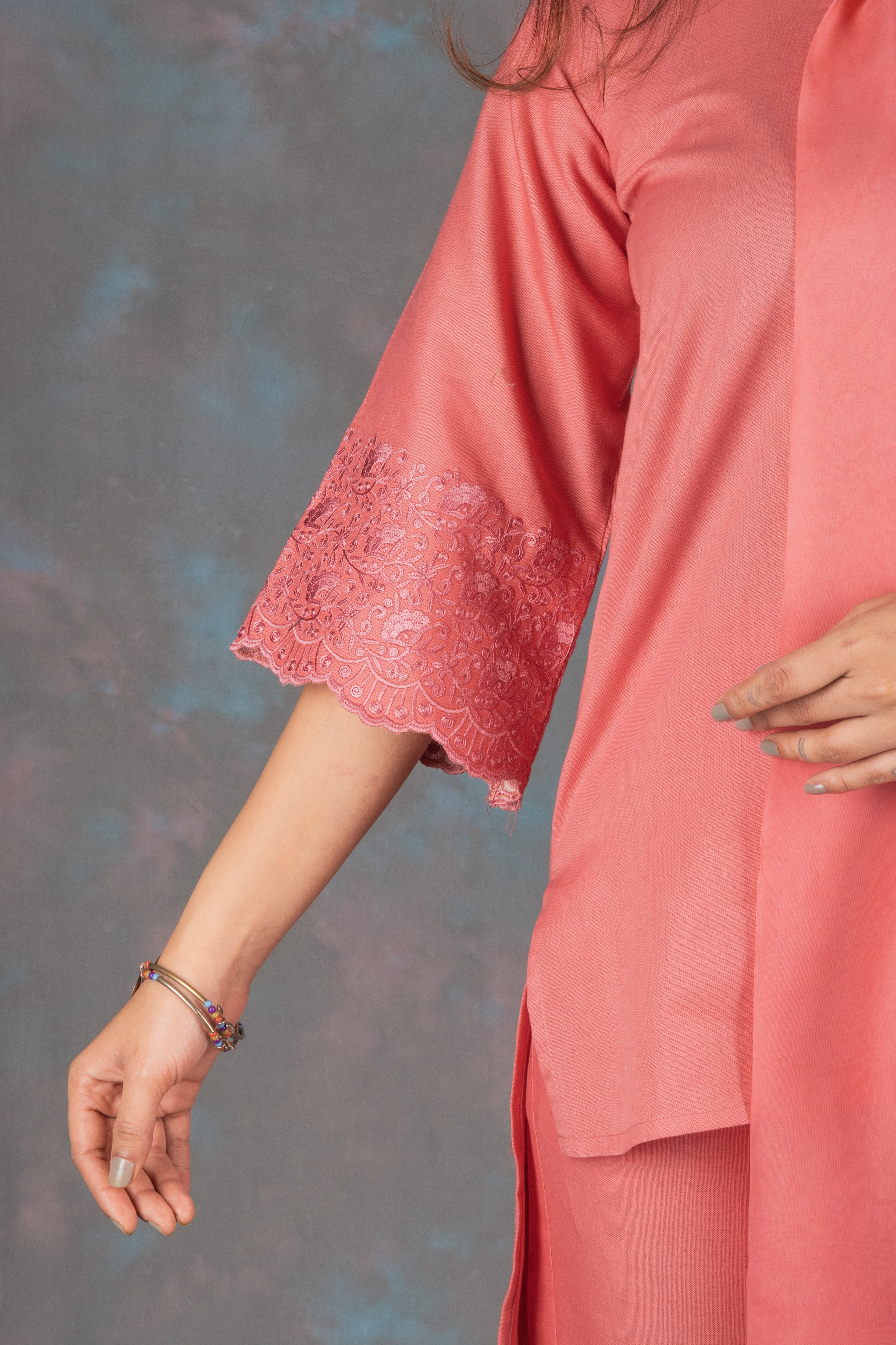 Brink Bow-Tie Embroidered Co-ord Set - Neetika Chopra
