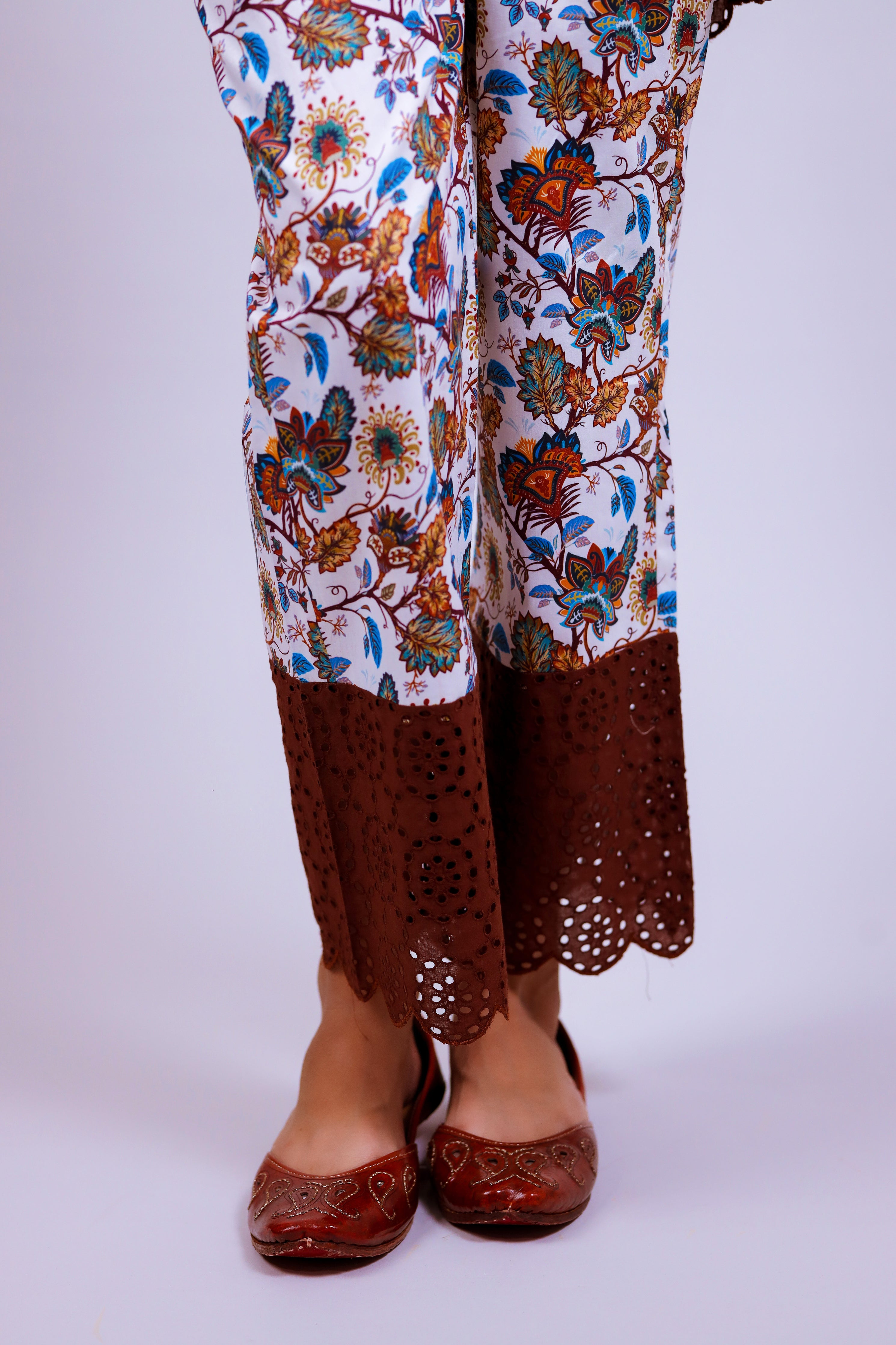 Brown Hakoba Hive Floral Co-ord Set - Neetika Chopra