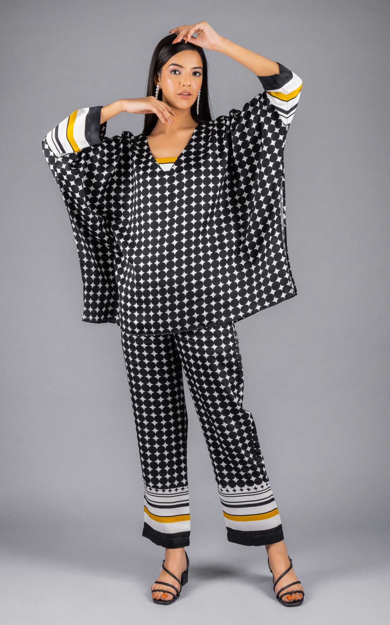 Retro Polka Satin Co-ord Set - Neetika Chopra