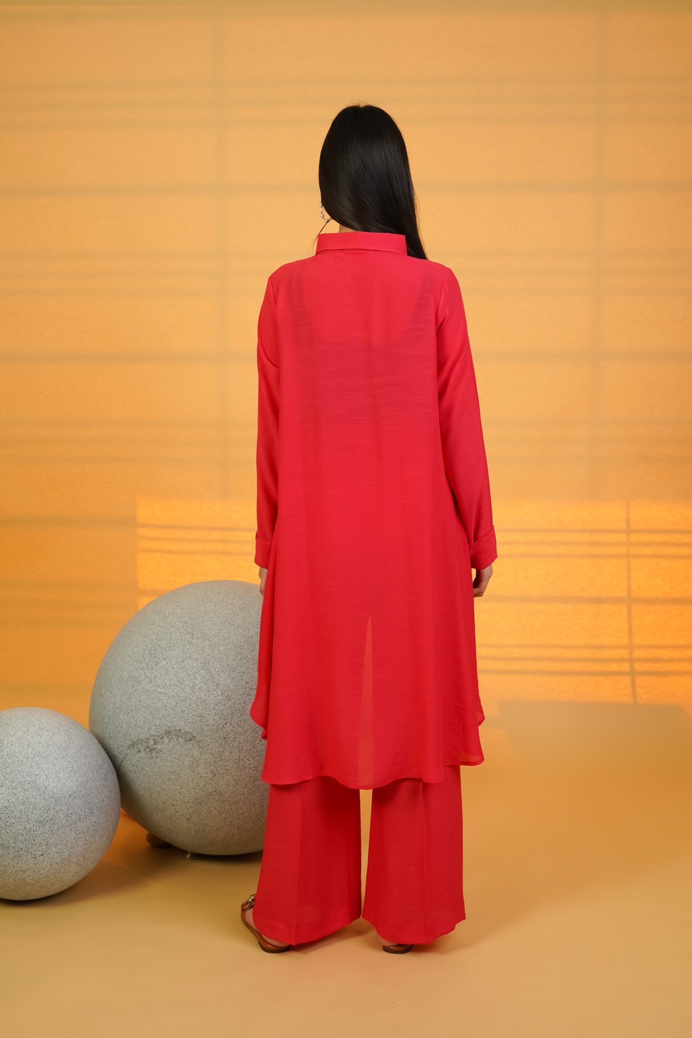 Scarlet Linen Crepe Co-ord Set - Neetika Chopra