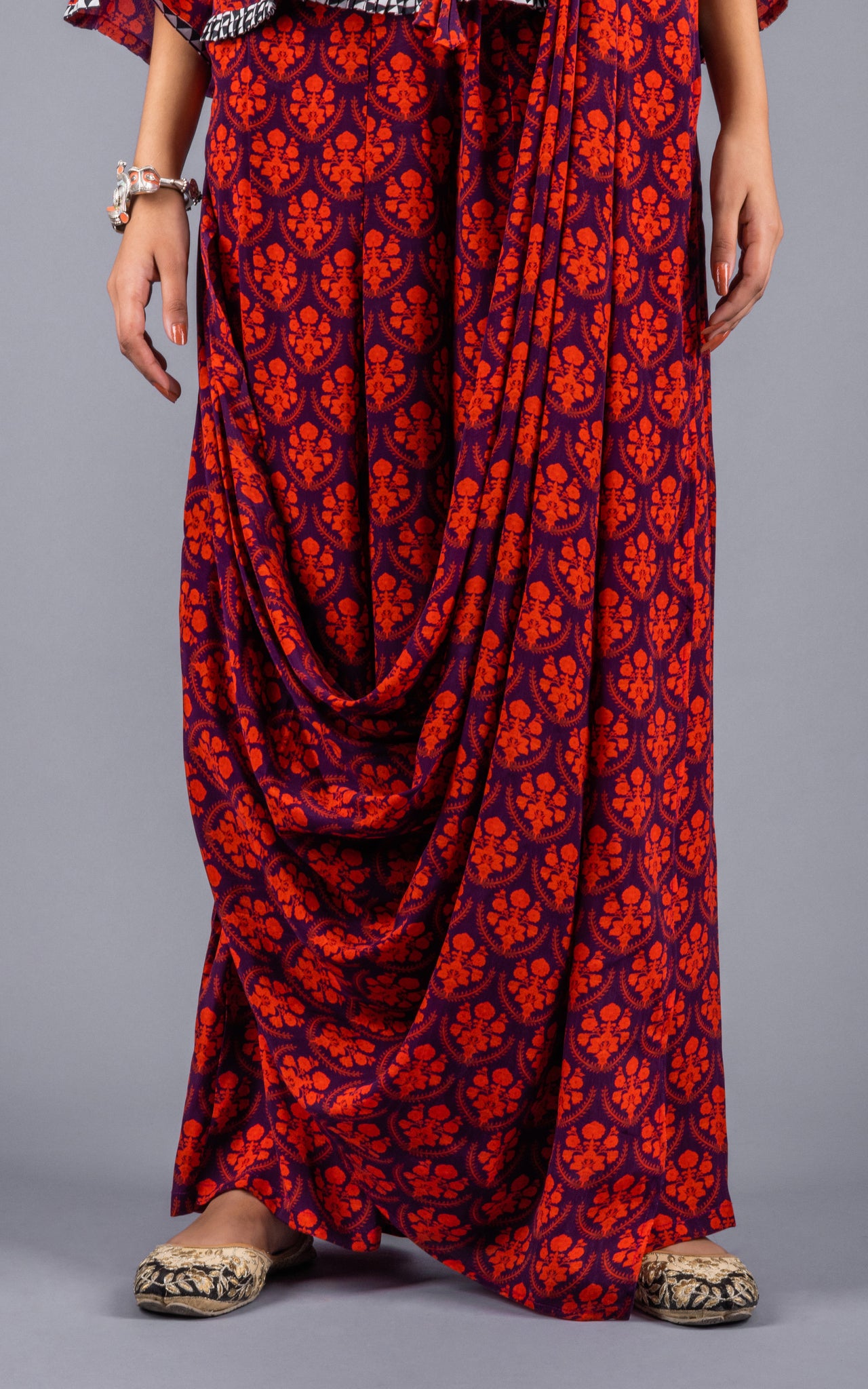Tooba Crepe Palazzo Saree - Neetika Chopra
