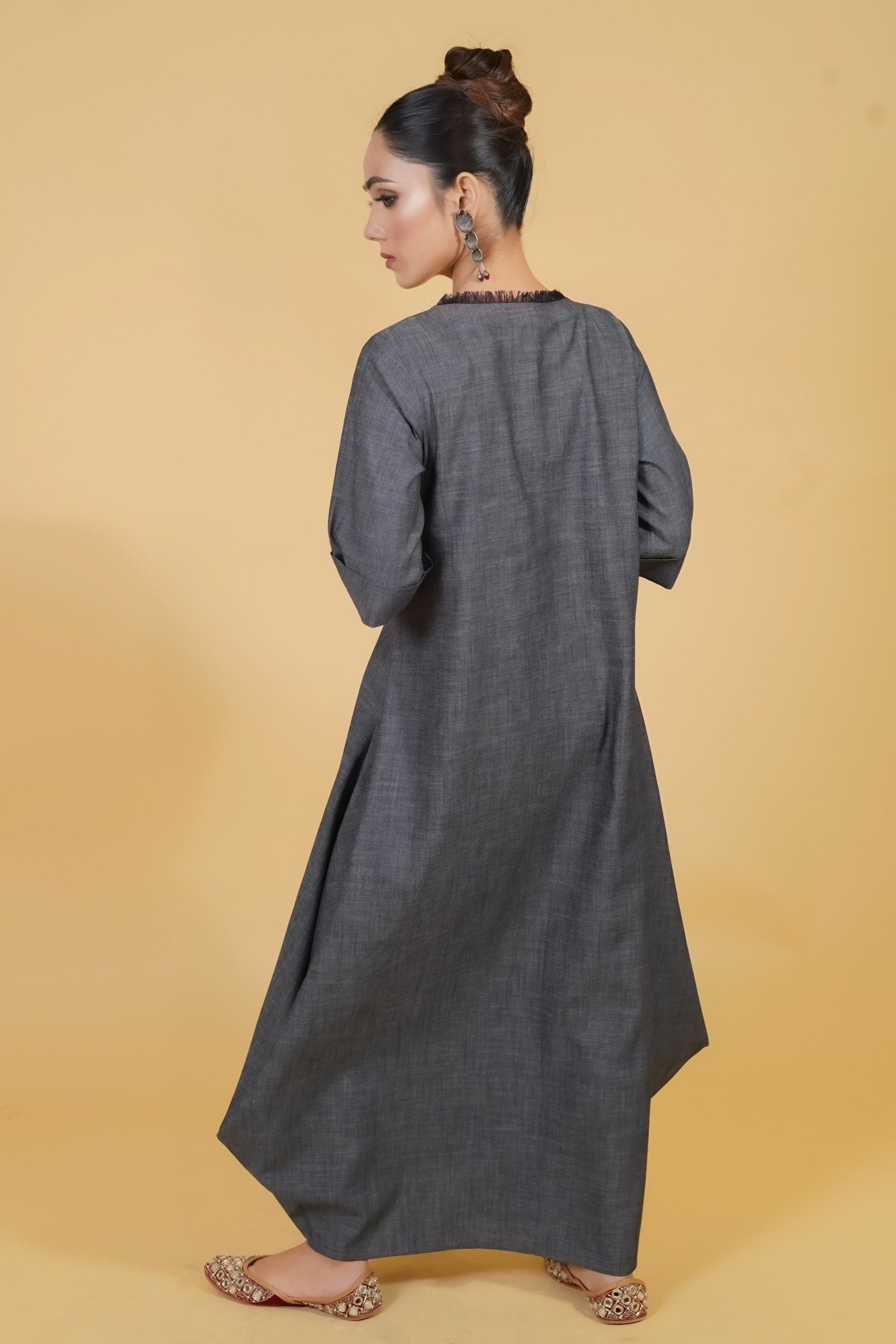 Denim Mirror Work Dress - Neetika Chopra