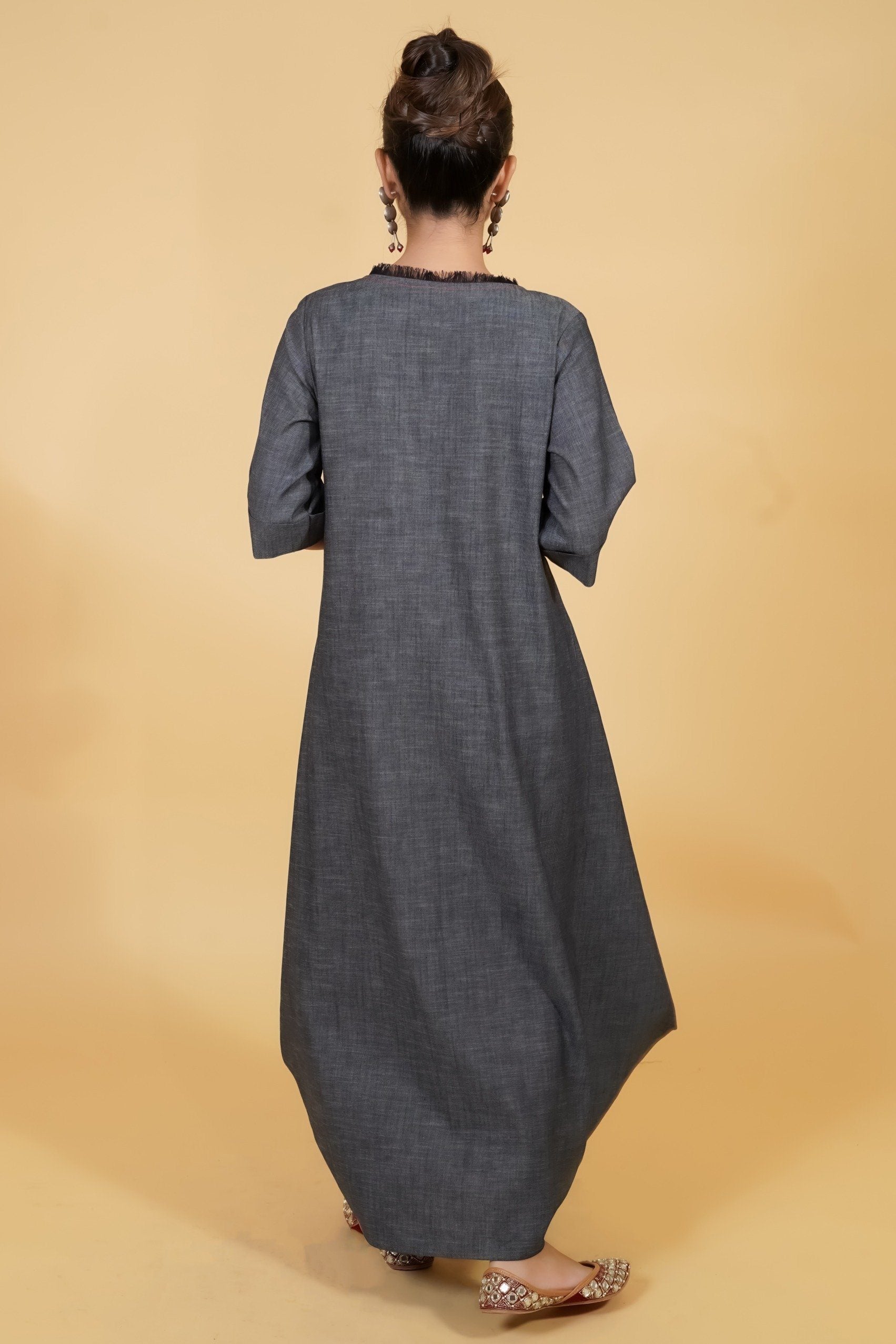 Denim Mirror Work Dress - Neetika Chopra