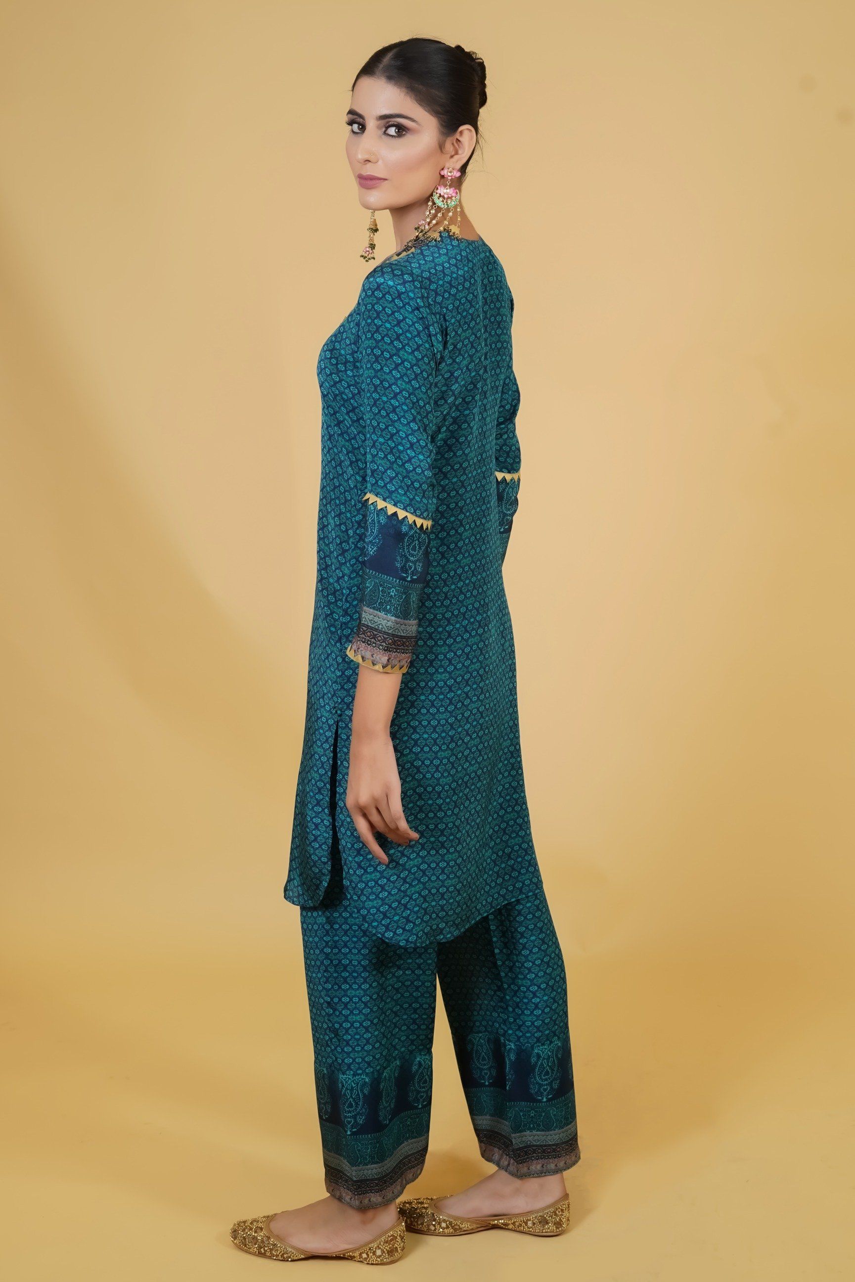 Retromotive Blue Kurta Set - Neetika Chopra