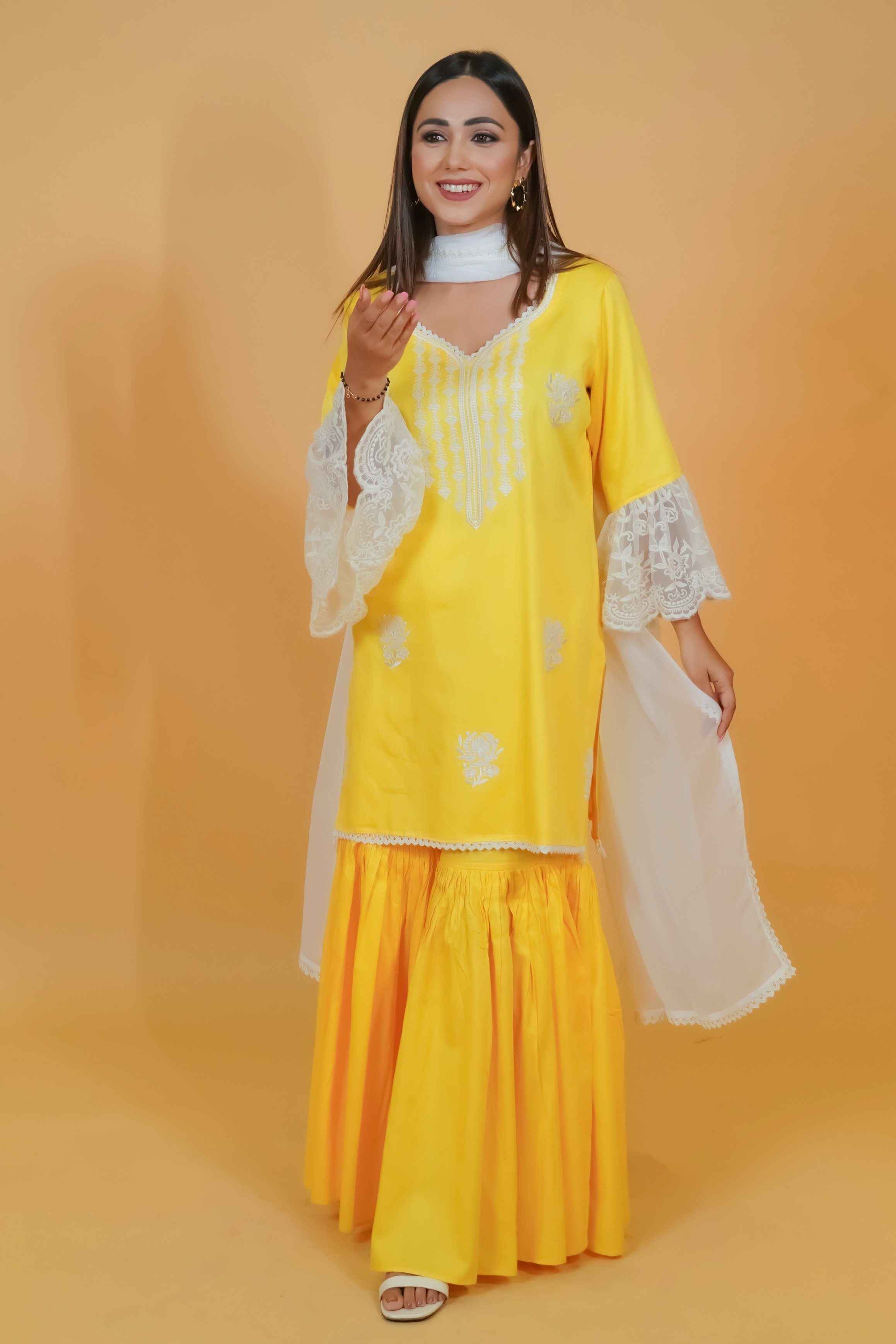 Zafraan Cotton Sharara Set - Neetika Chopra
