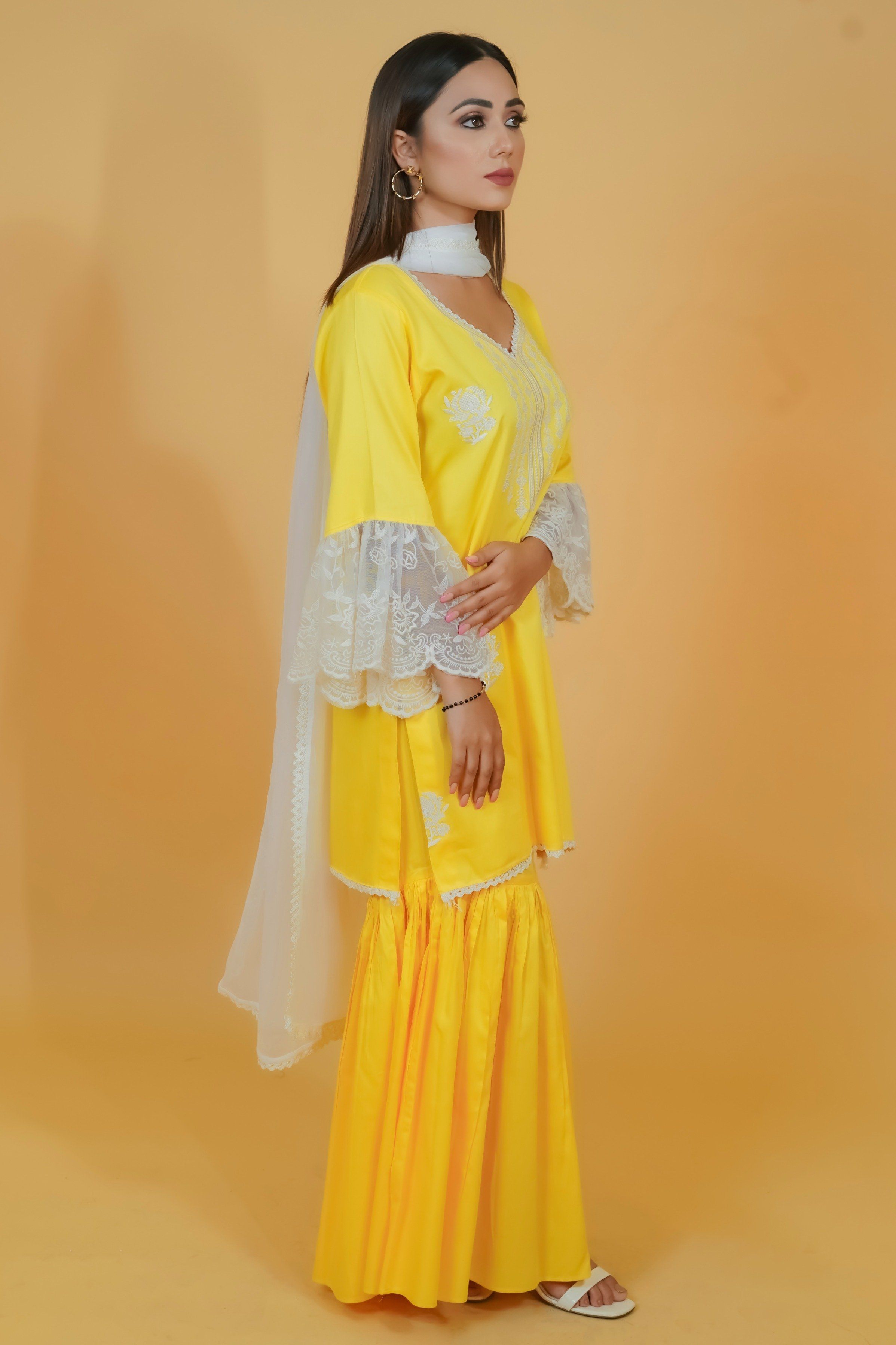 Zafraan Cotton Sharara Set - Neetika Chopra