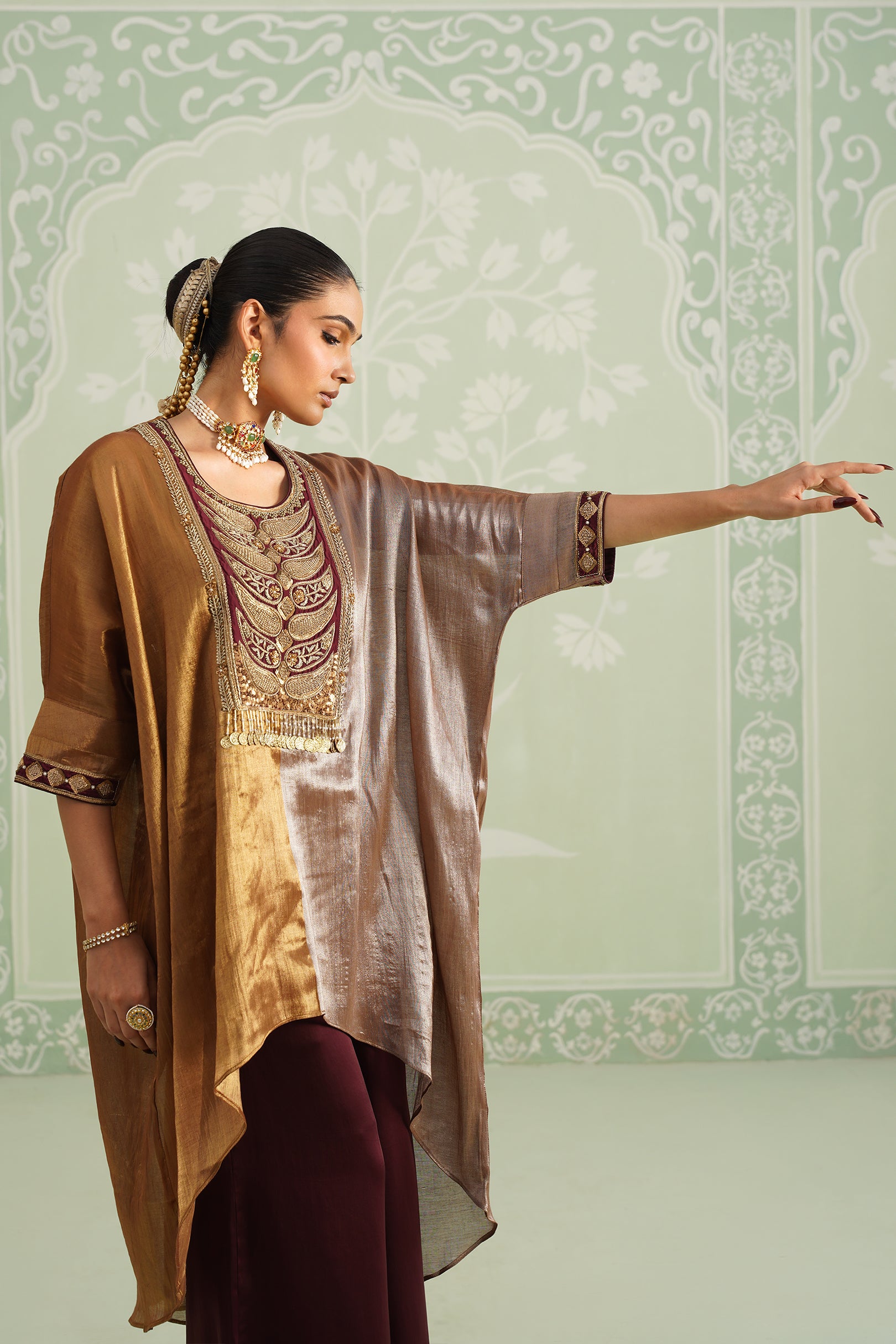 Gunjan Cotton Tissue Embroidered Matching Set