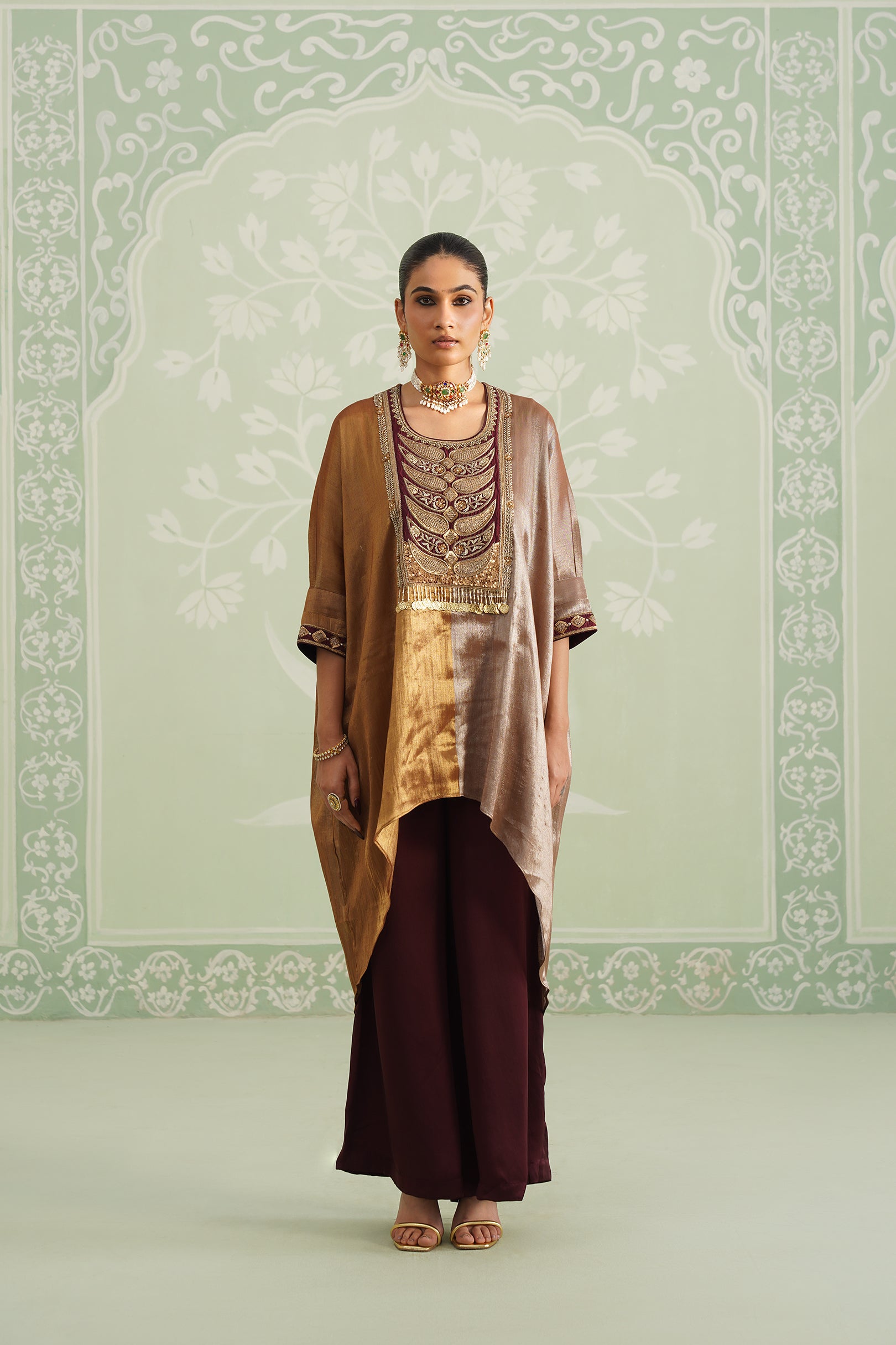 Gunjan Cotton Tissue Embroidered Matching Set