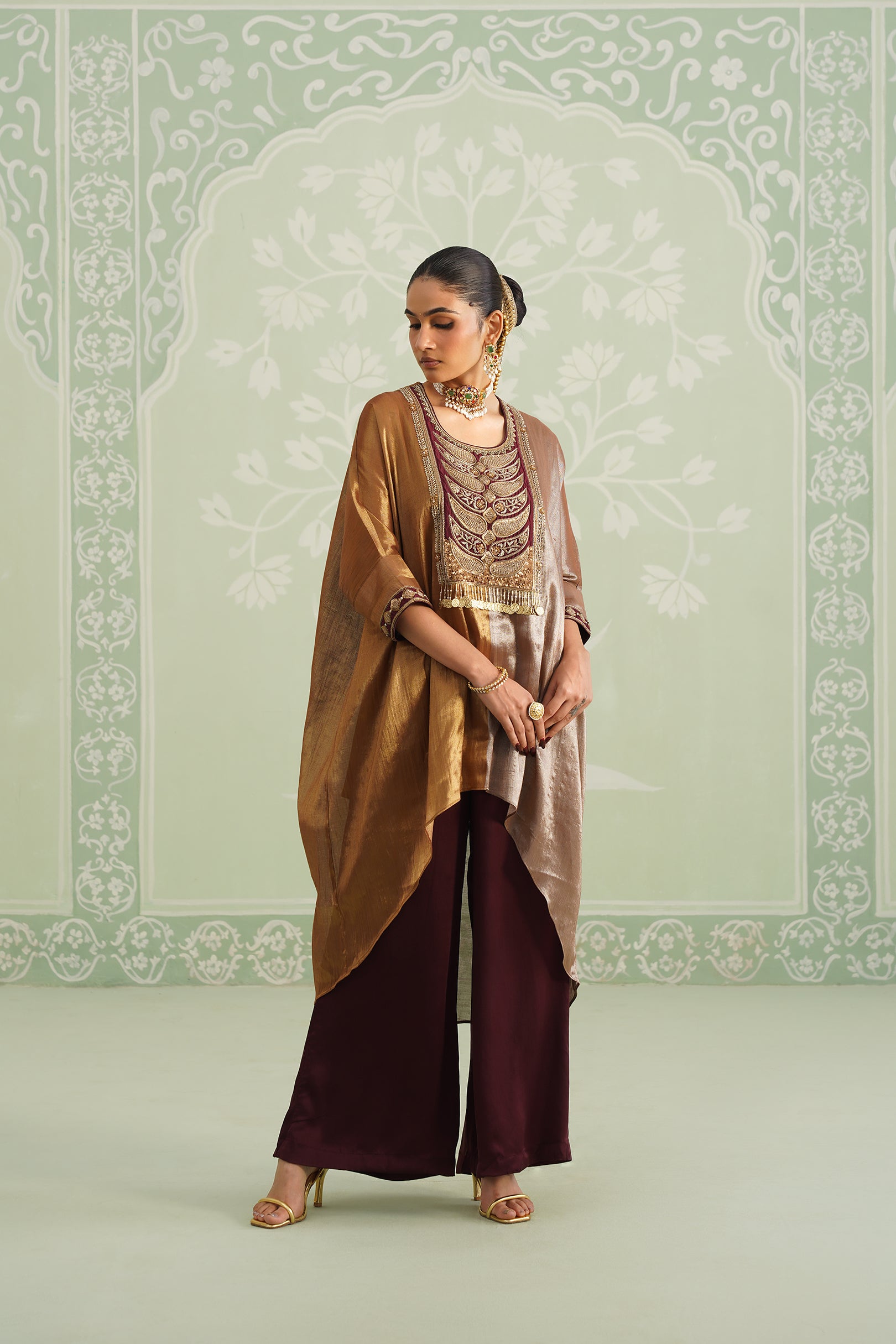 Gunjan Cotton Tissue Embroidered Matching Set
