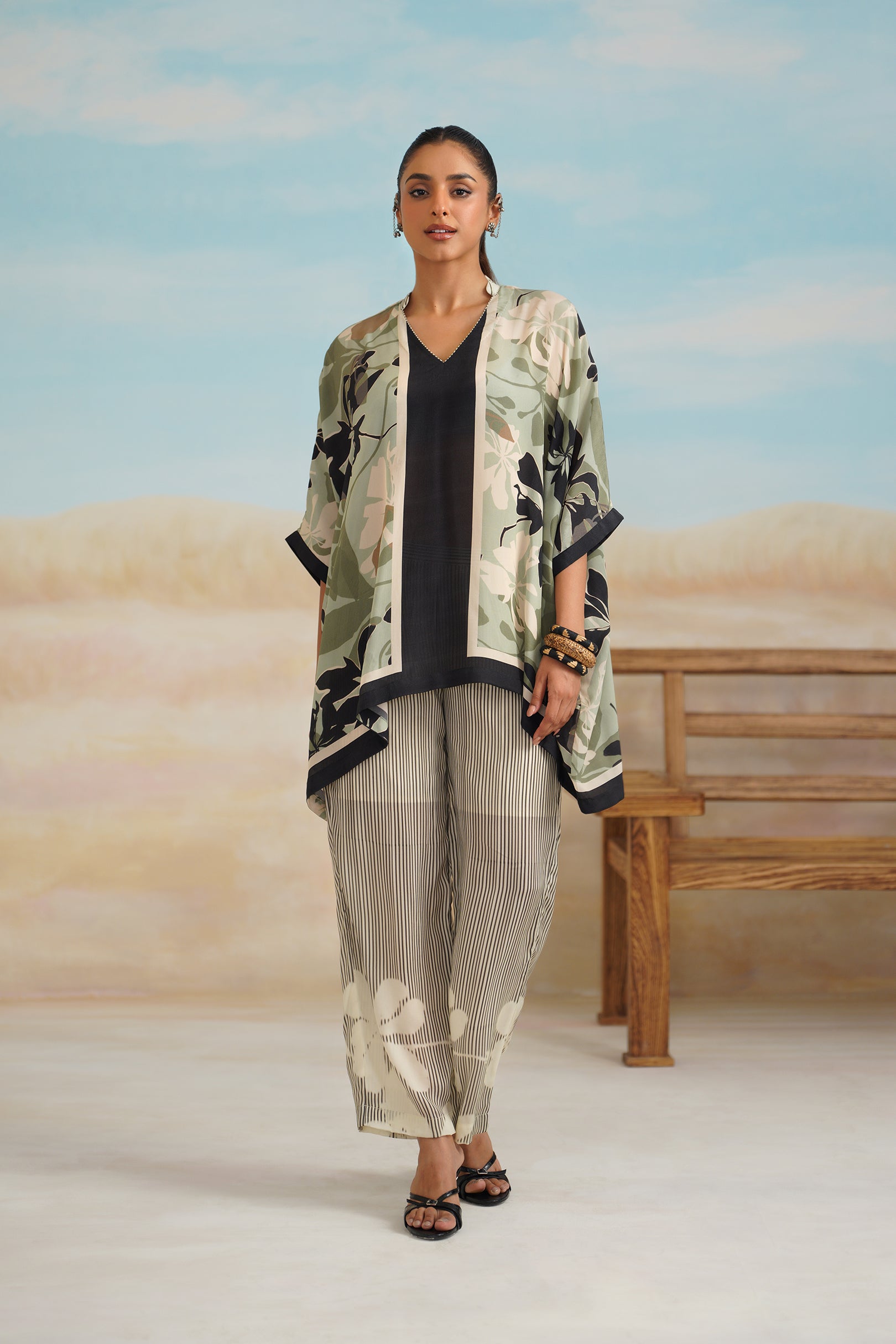 Garden Crepe Printed Matching Set