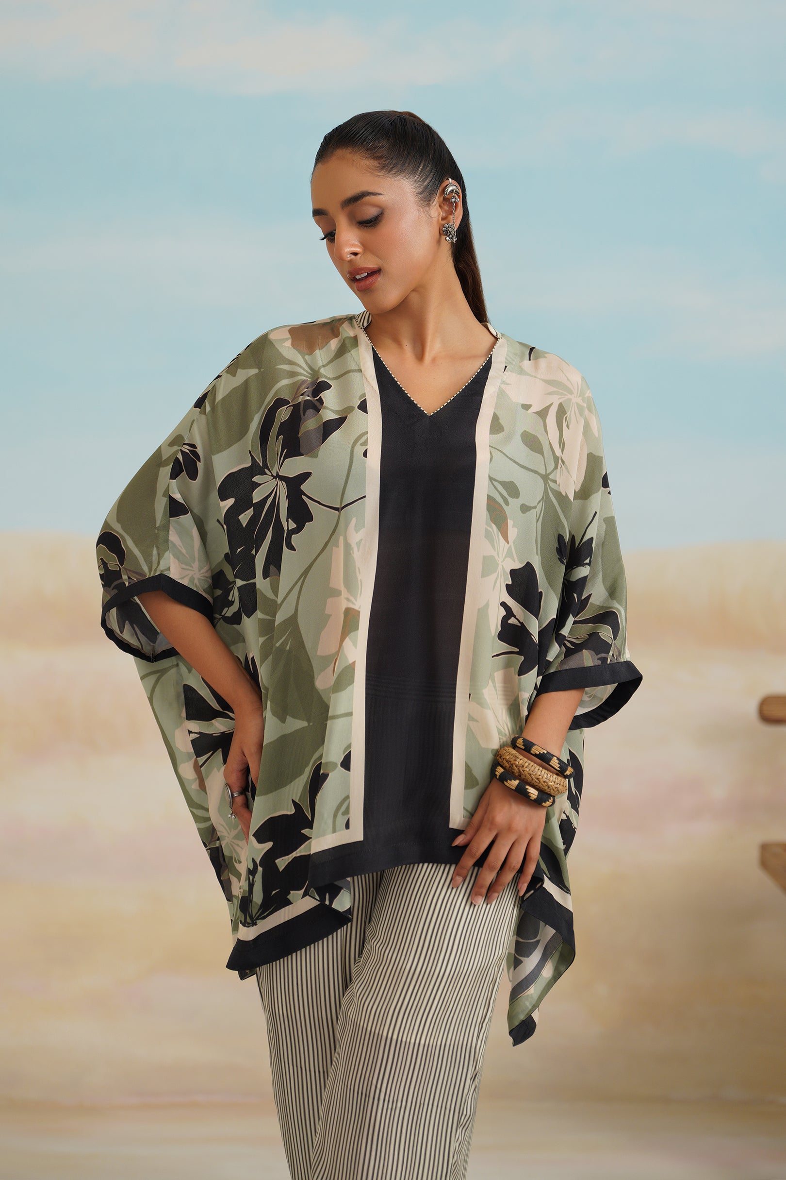 Garden Crepe Printed Matching Set
