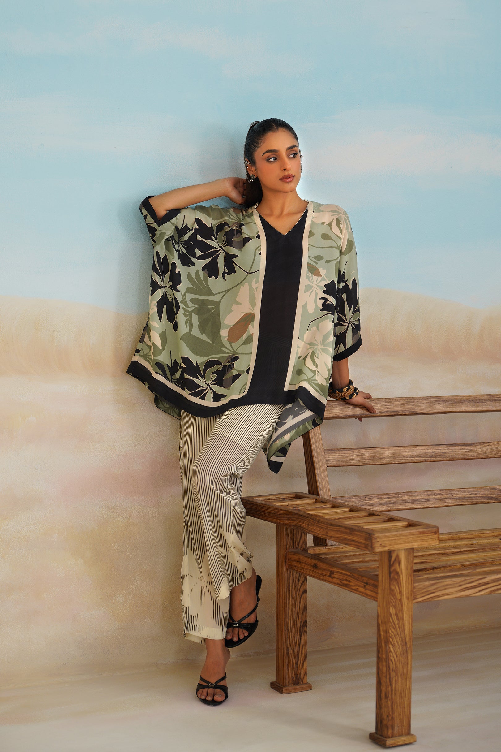Garden Crepe Printed Matching Set