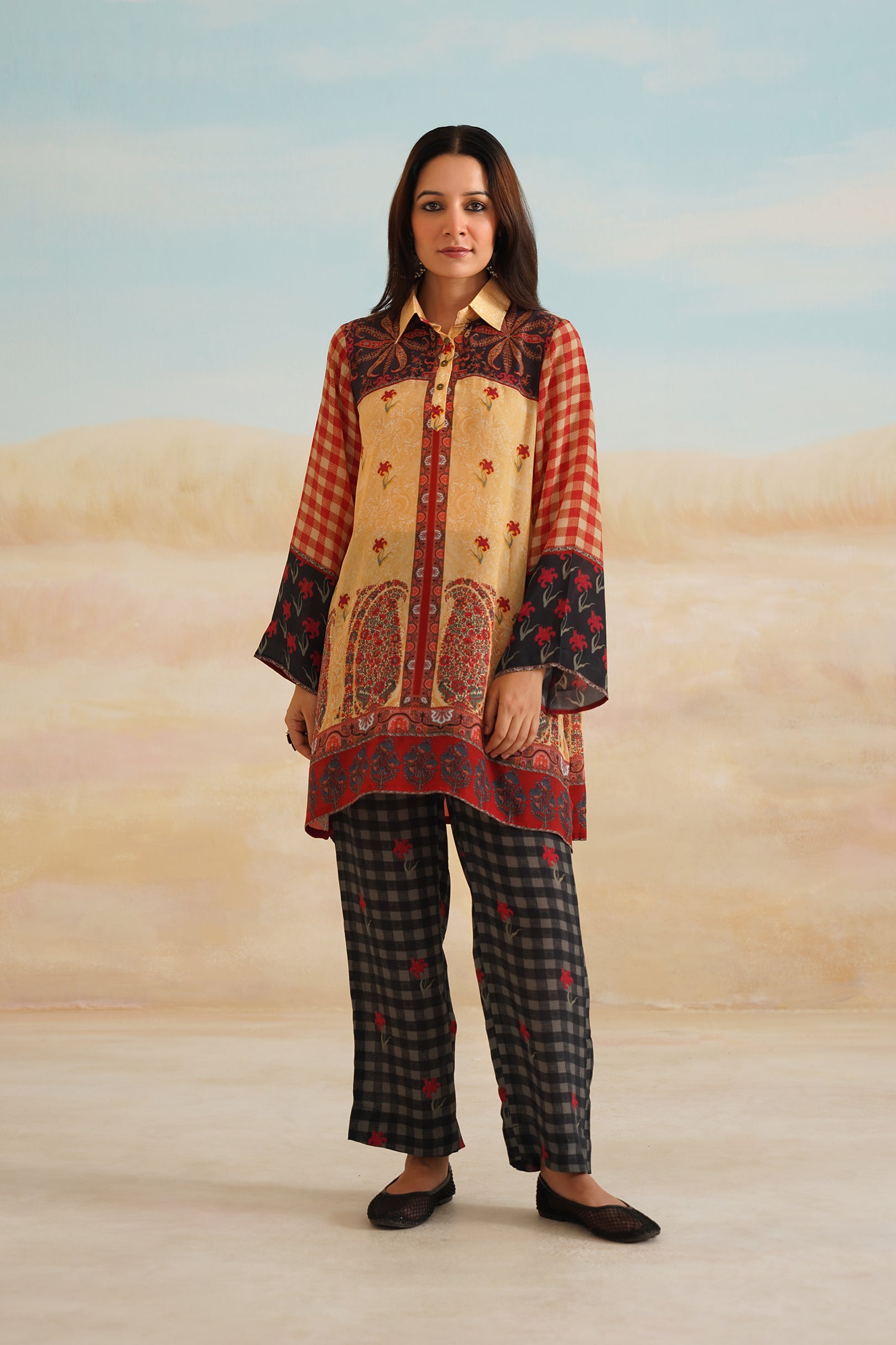 Yana Printed Crepe Matching Set