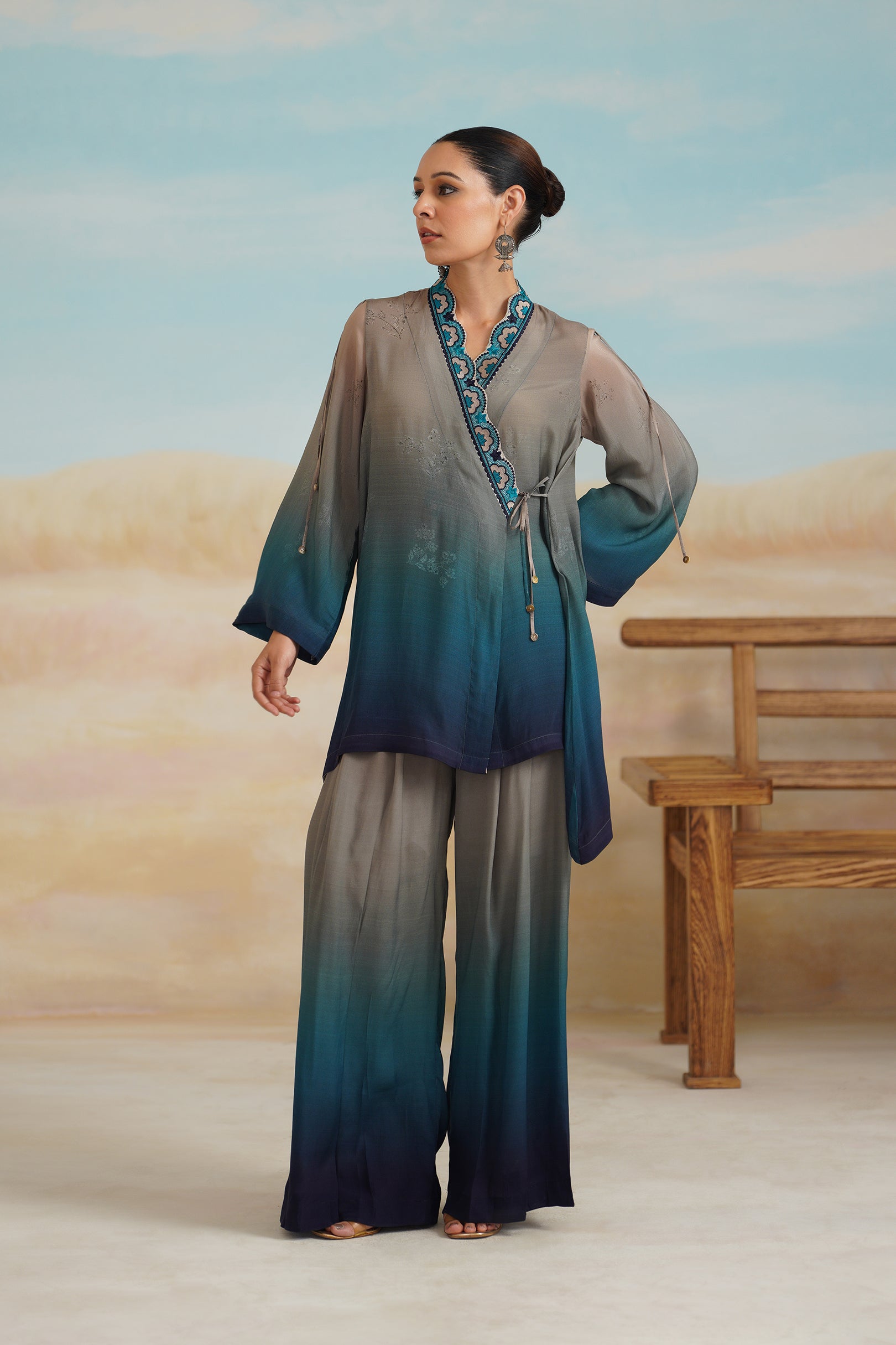 Darpan Printed Crepe Embroidred Matching Set