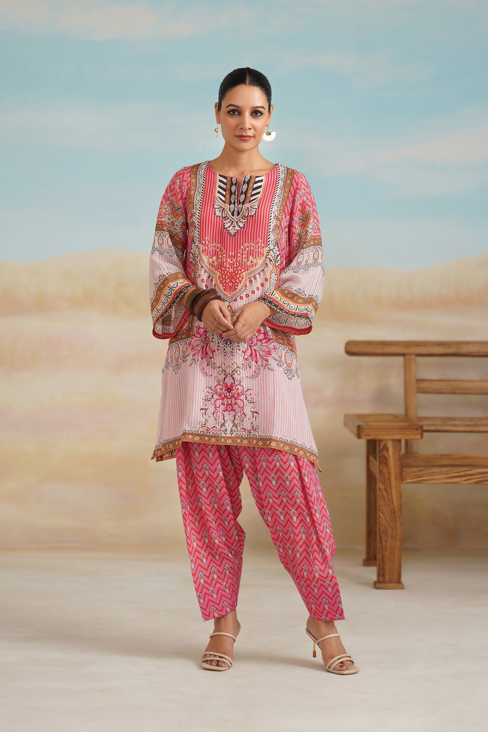 Kanan Printed Crepe Matching Set