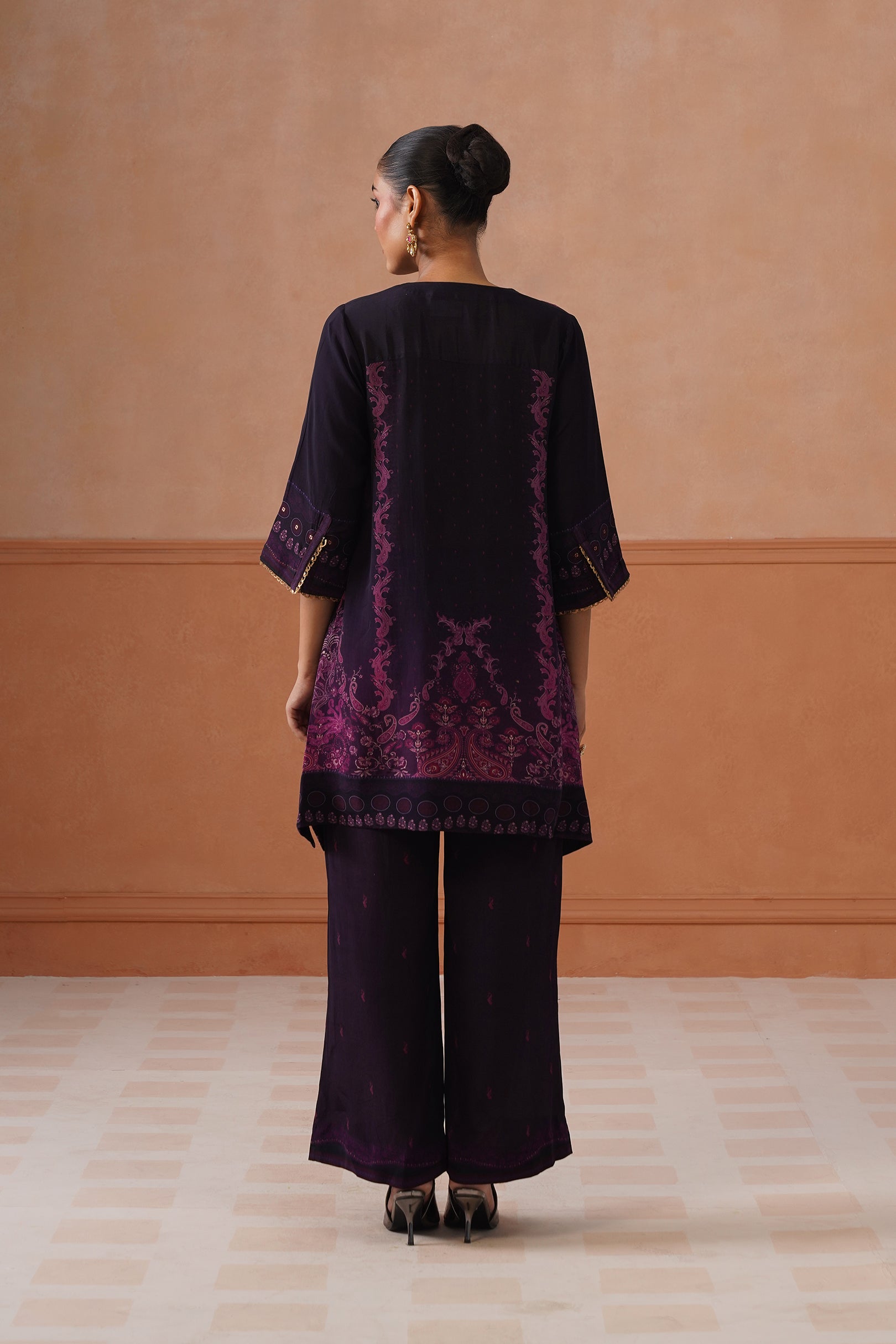 Mayra Crepe Embroidered Matching Set