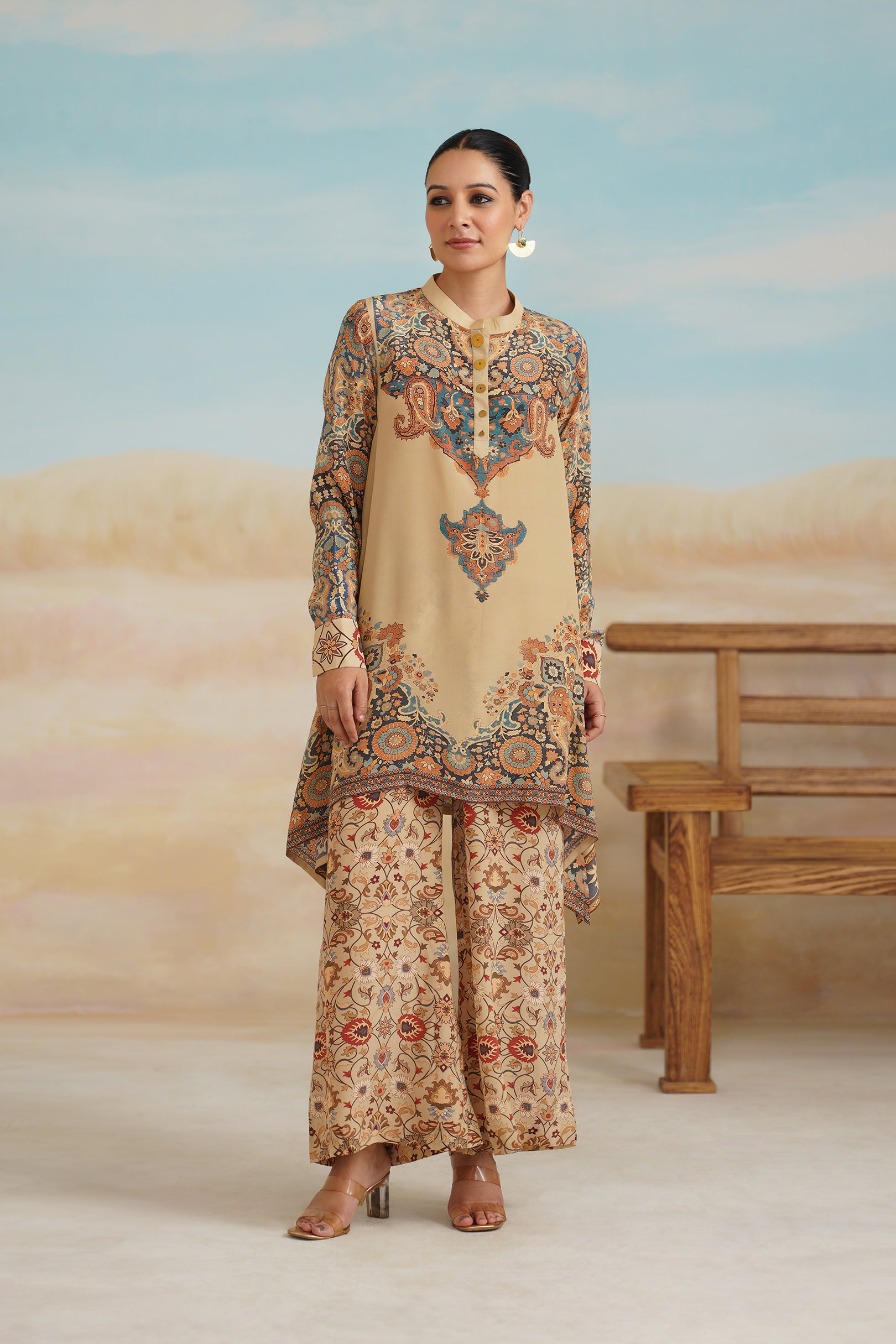 Kadambari Printed Crepe Matching set