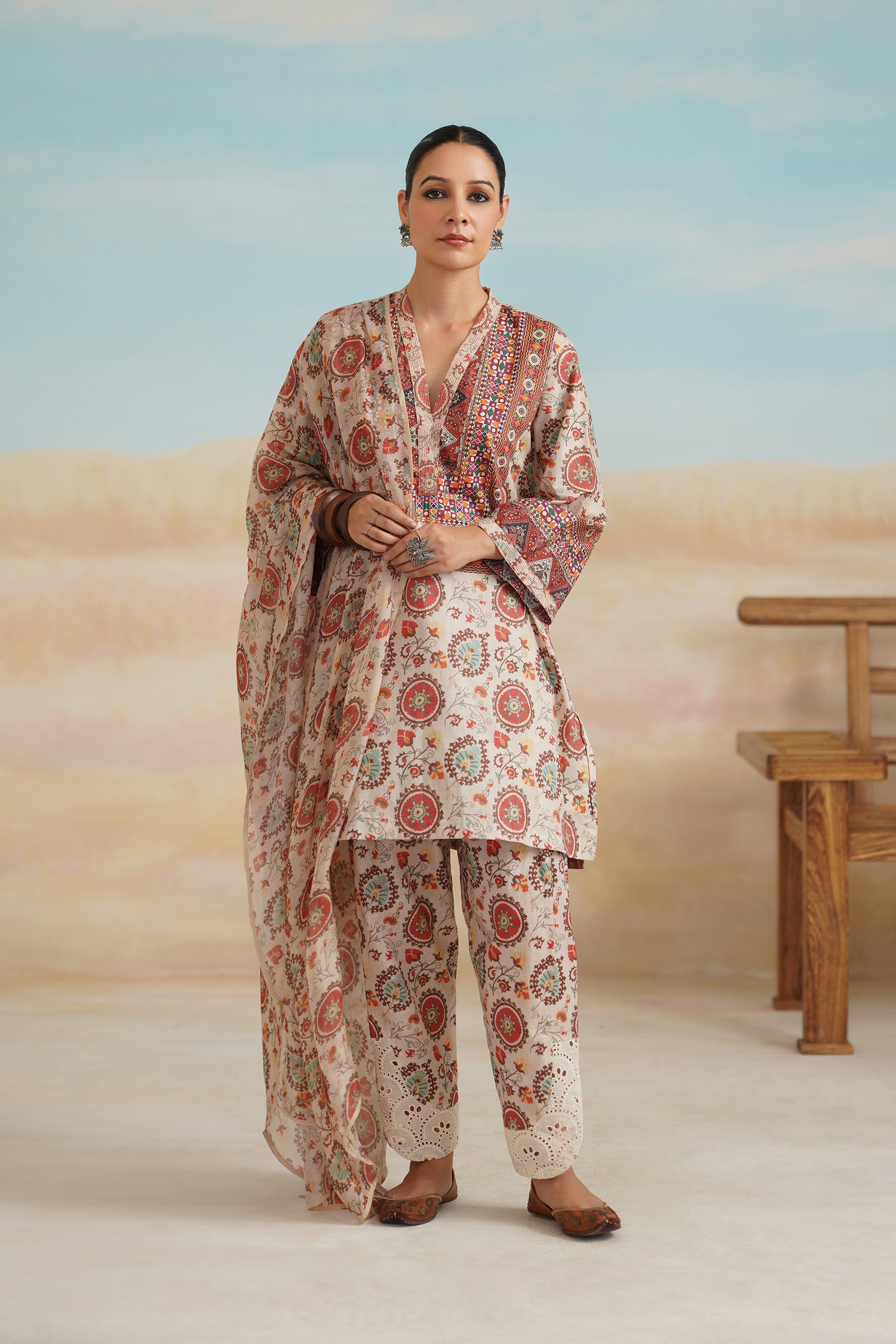 Akshra Cotton Printed Suit Set