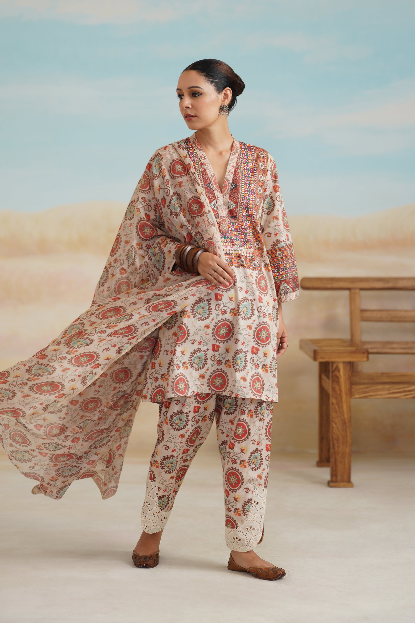 Akshra Cotton Printed Suit Set