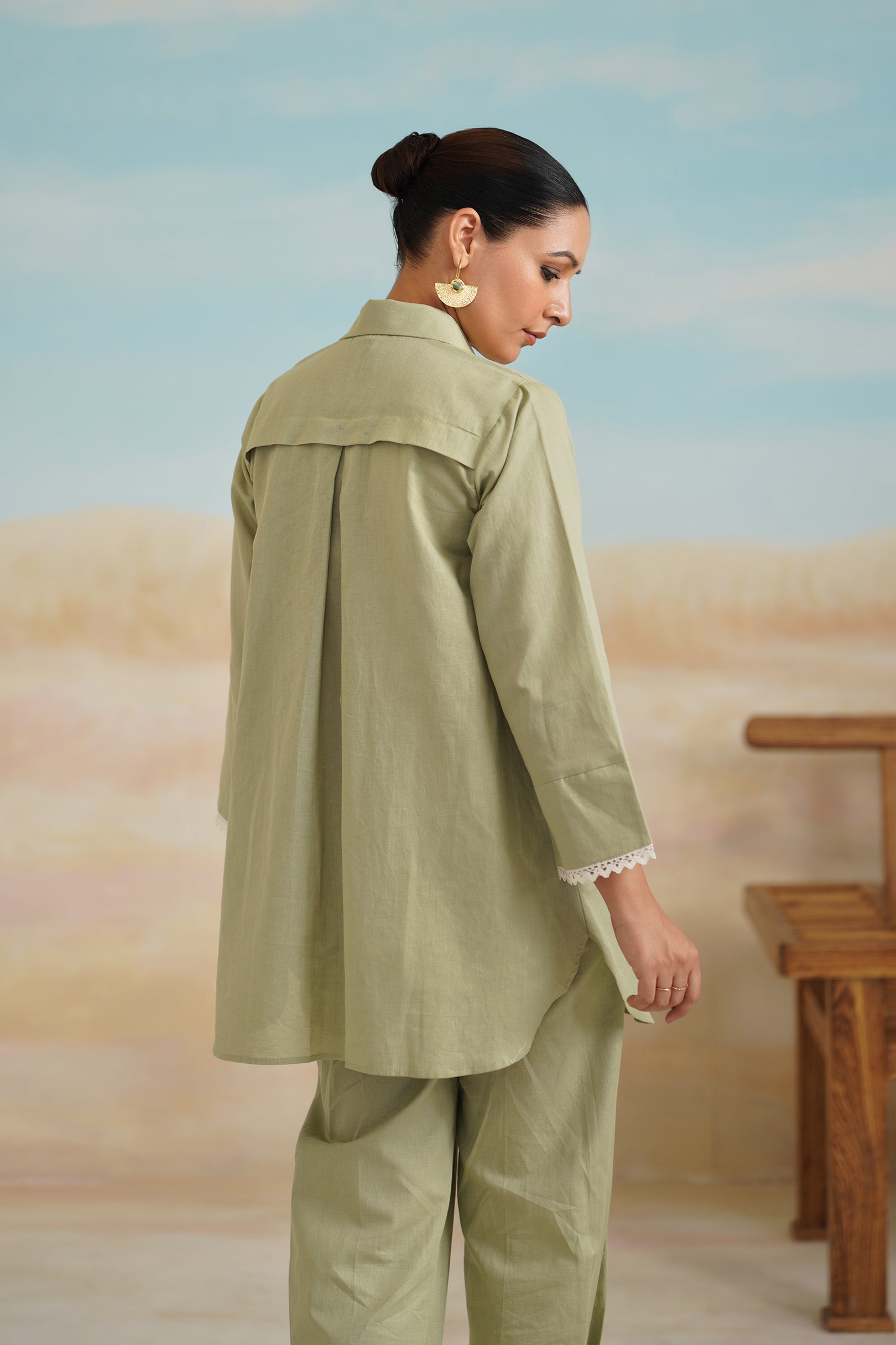 Ishika Cotton Linen Embroidered Matching Set