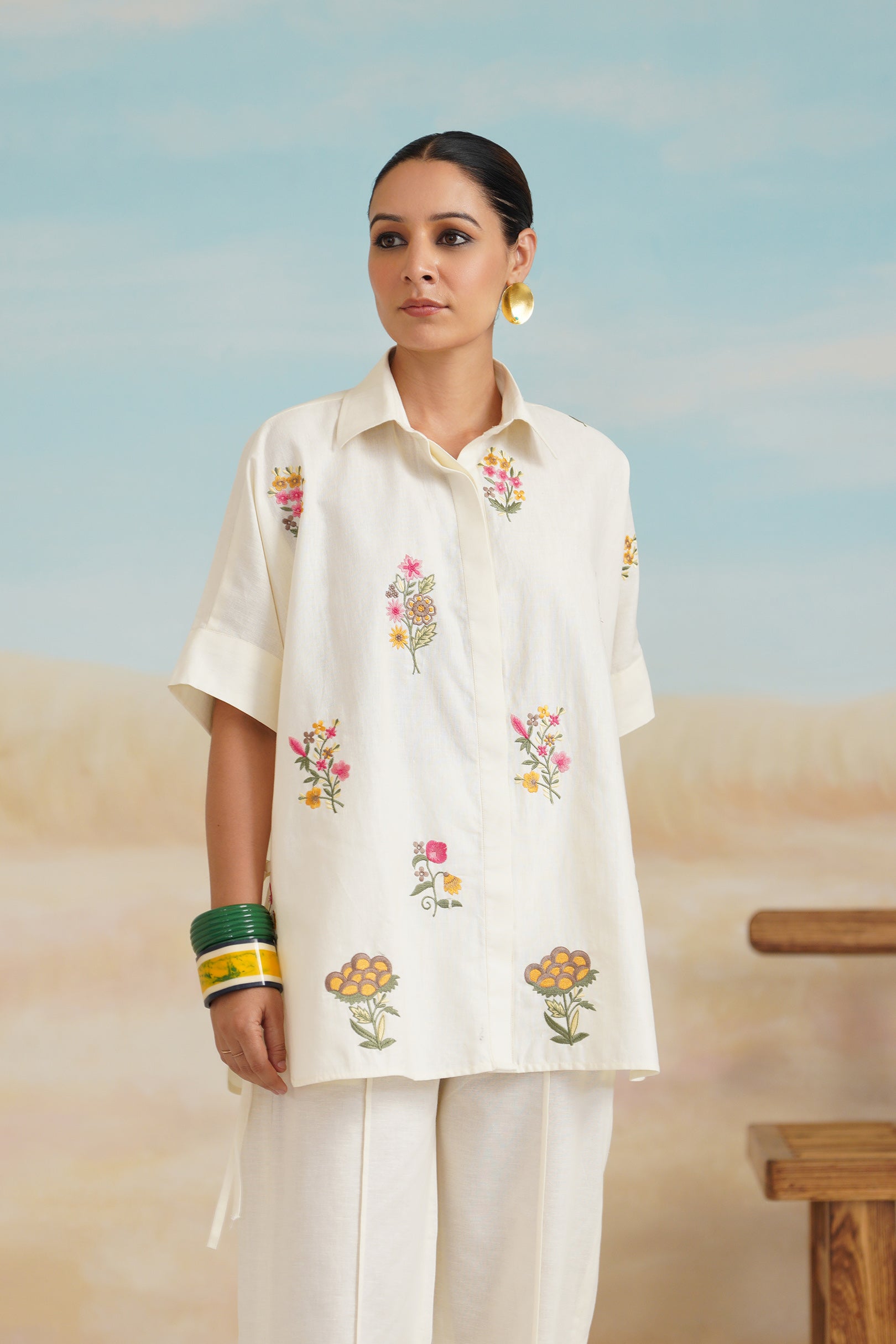 Kshira Pure Linen Top
