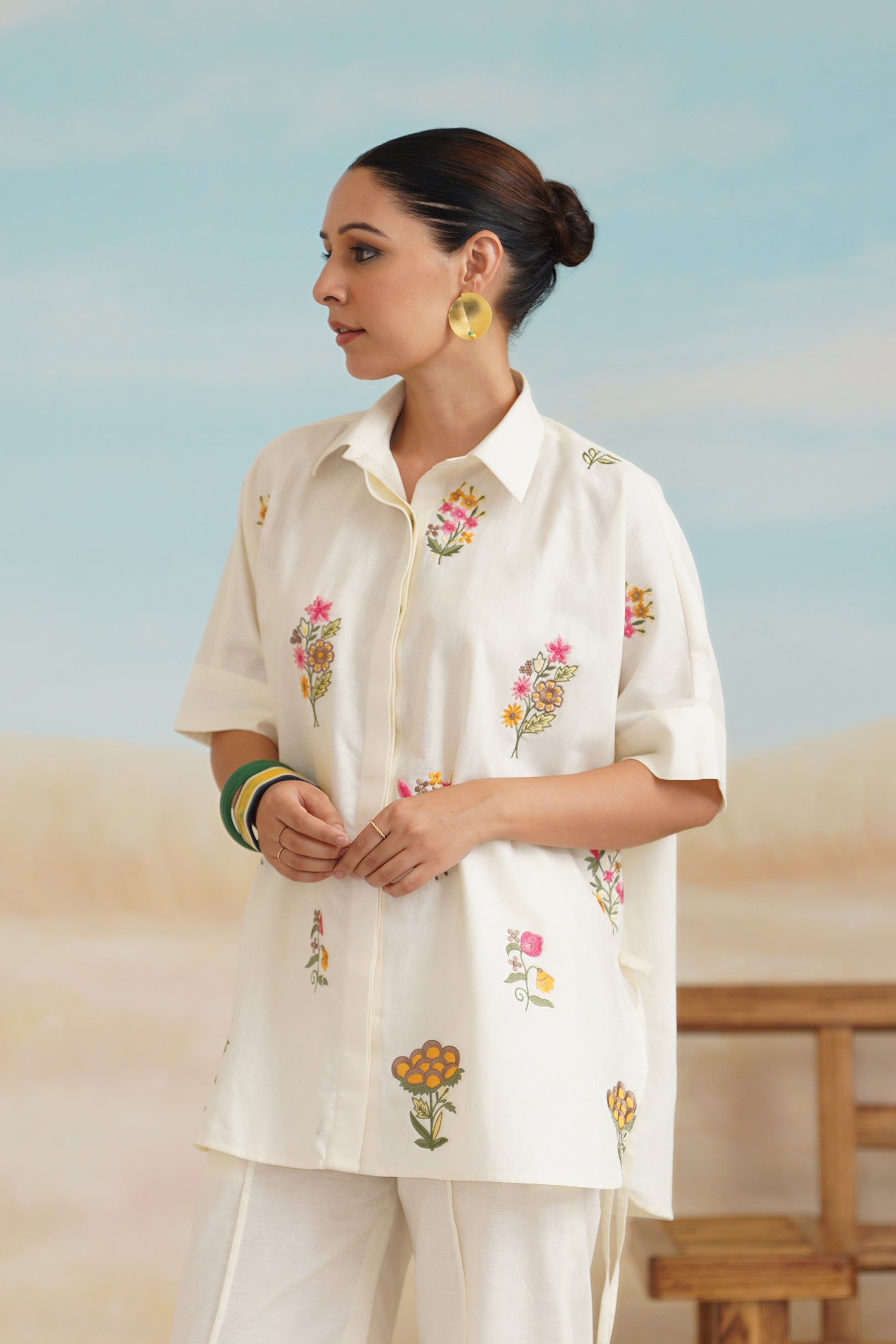 Kshira Pure Linen Top