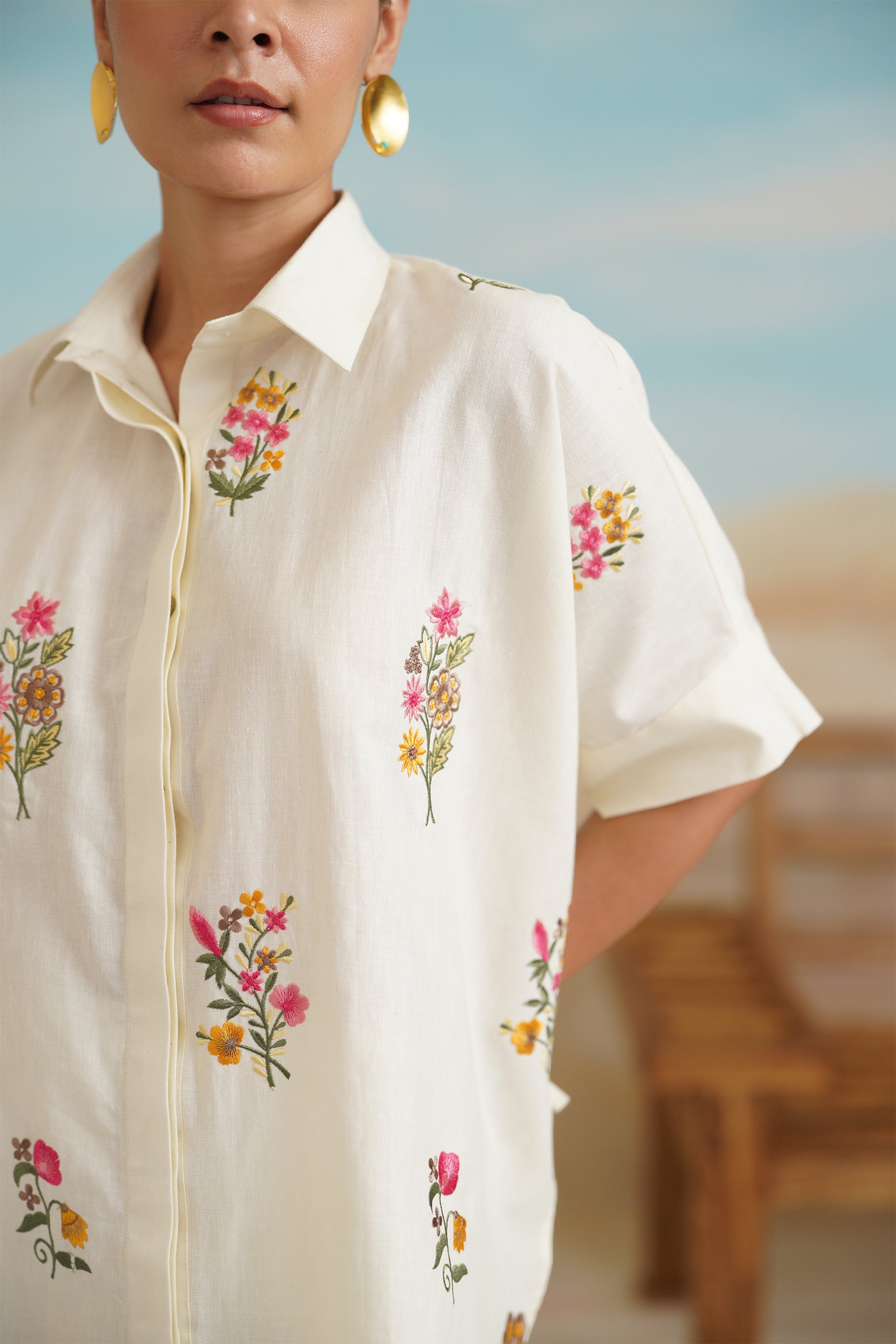 Kshira Pure Linen Top