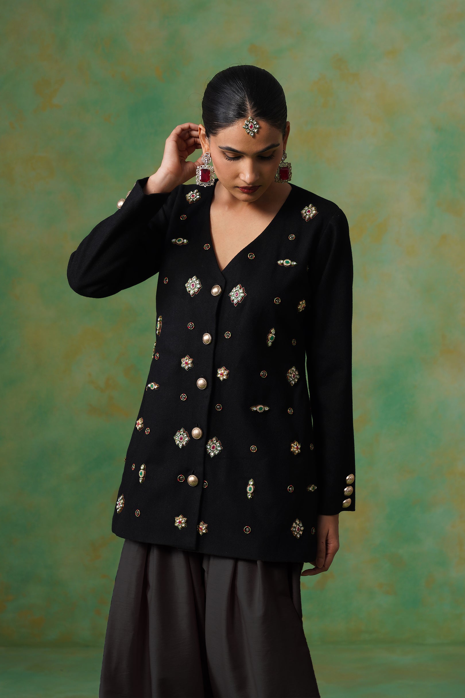 Viha Tweed Matching Coat Set