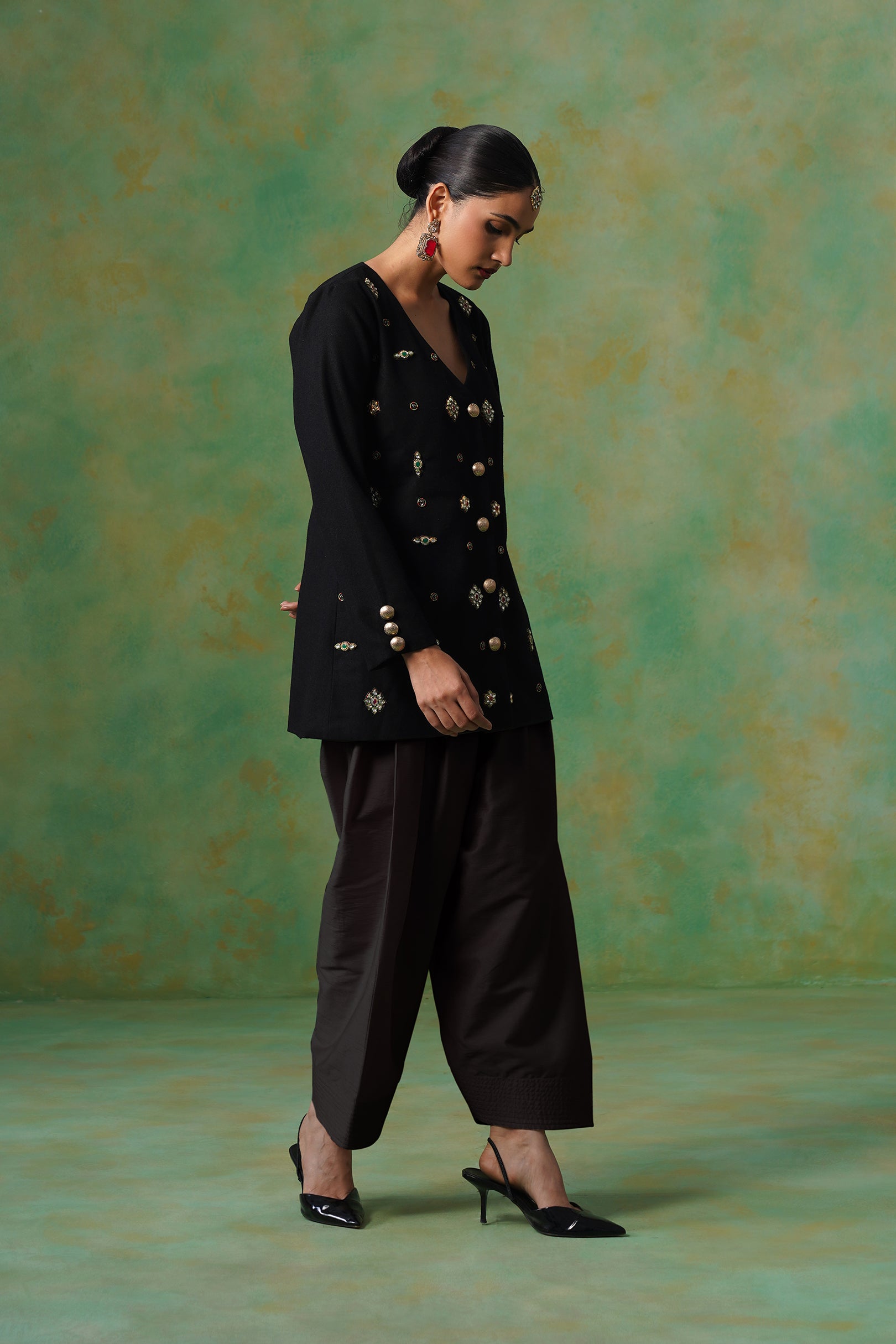 Viha Tweed Matching Coat Set