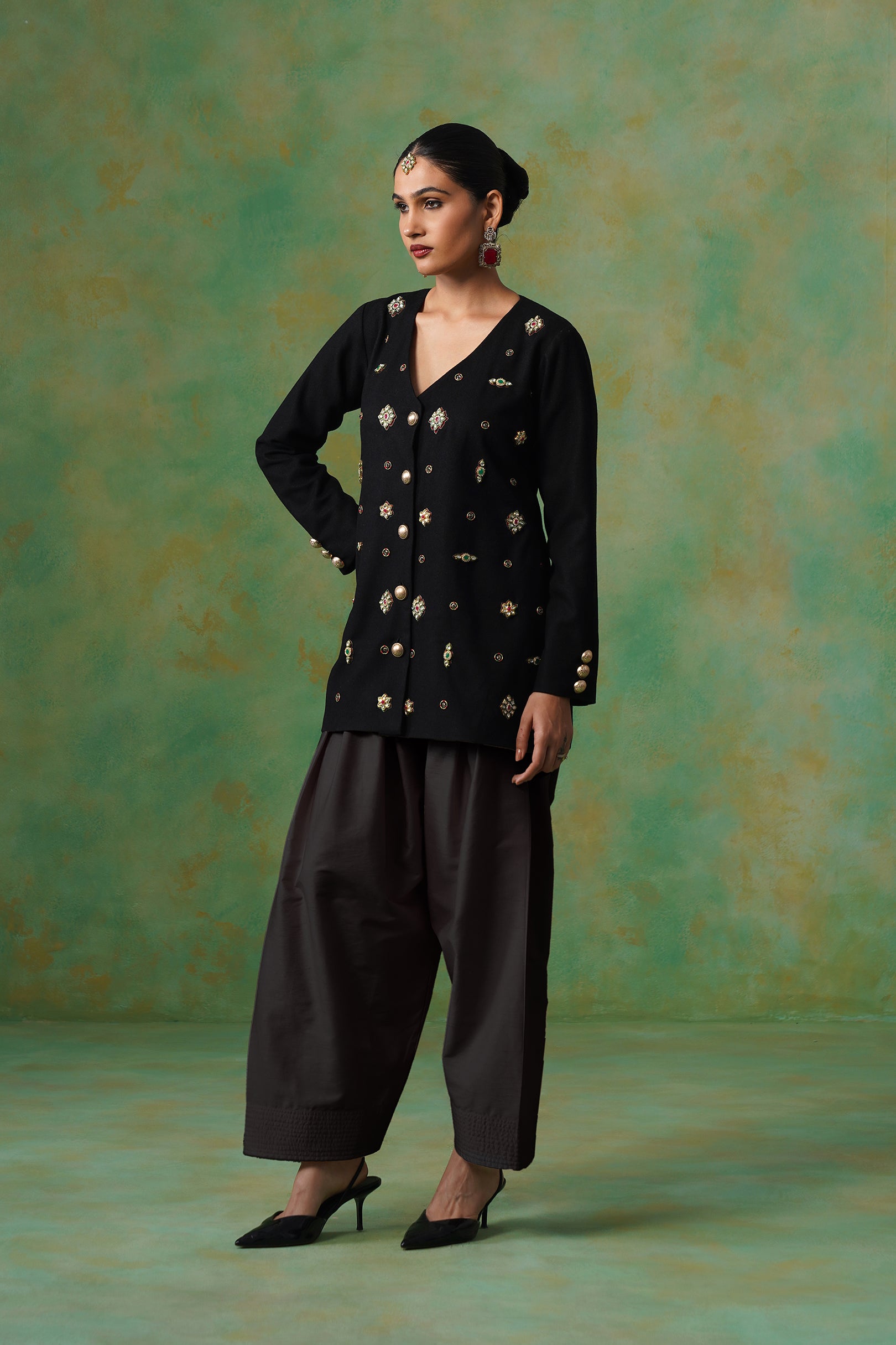 Viha Tweed Matching Coat Set