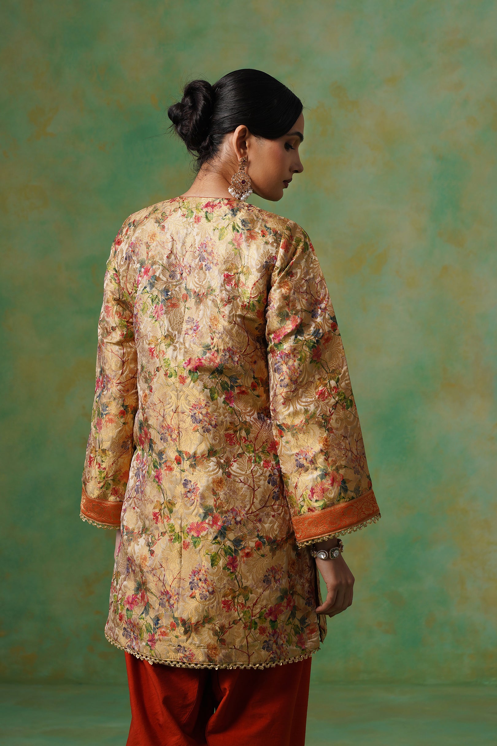 Divyani Brocade Hand Embroidered Suit Set