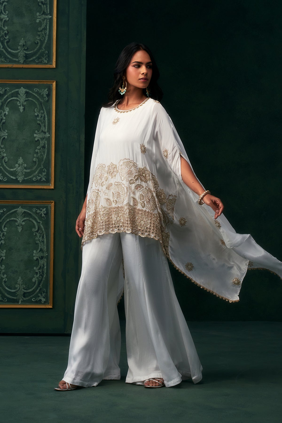Rivaya Crepe Embroidered Matching Set