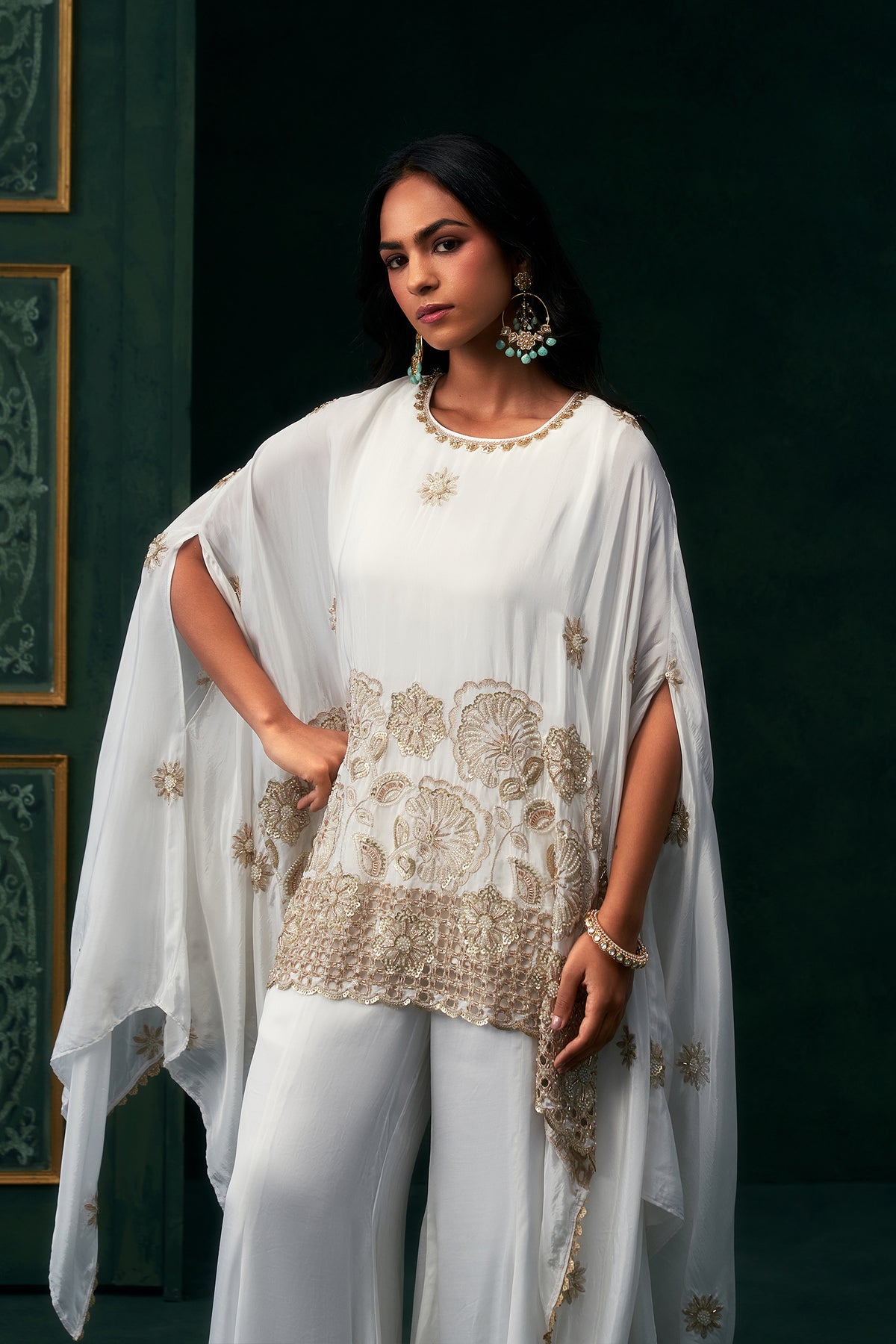 Rivaya Crepe Embroidered Matching Set