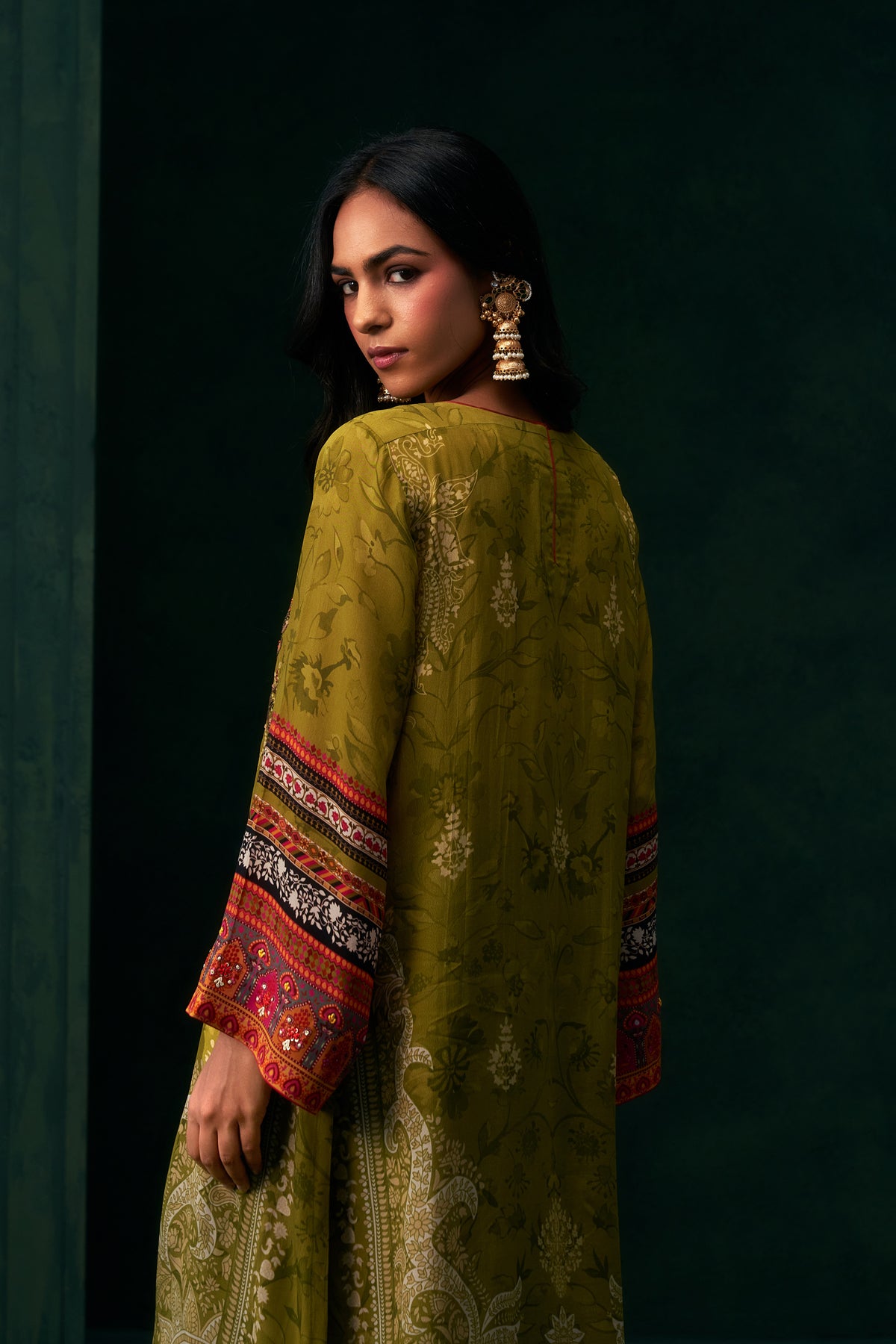 Anora Crepe Printed Hand Embroidered Suit Set
