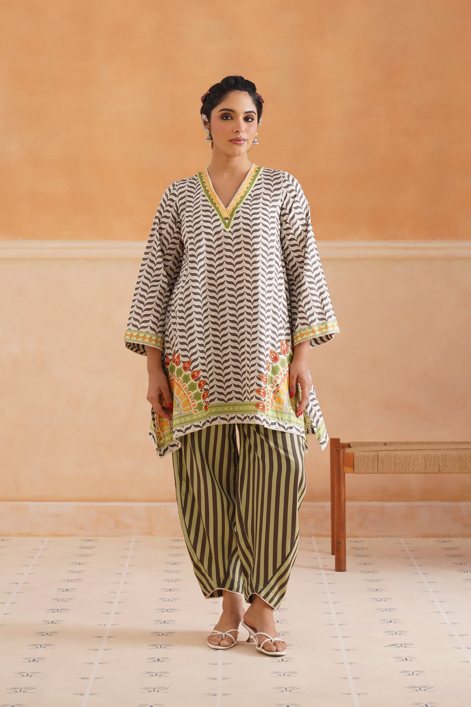 Oishi Lawn Cotton Suit Set - Neetika Chopra