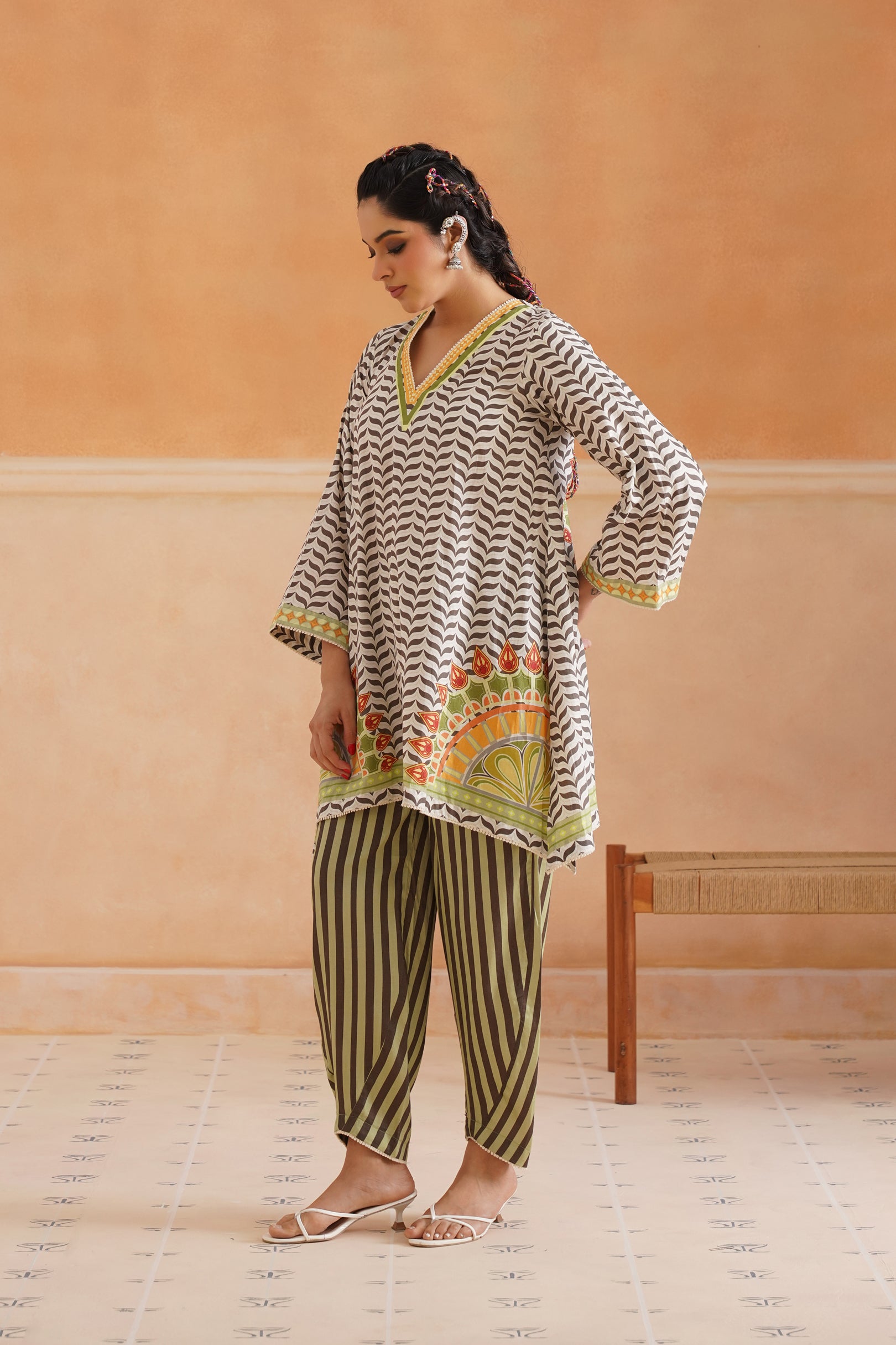 Oishi Lawn Cotton Suit Set - Neetika Chopra