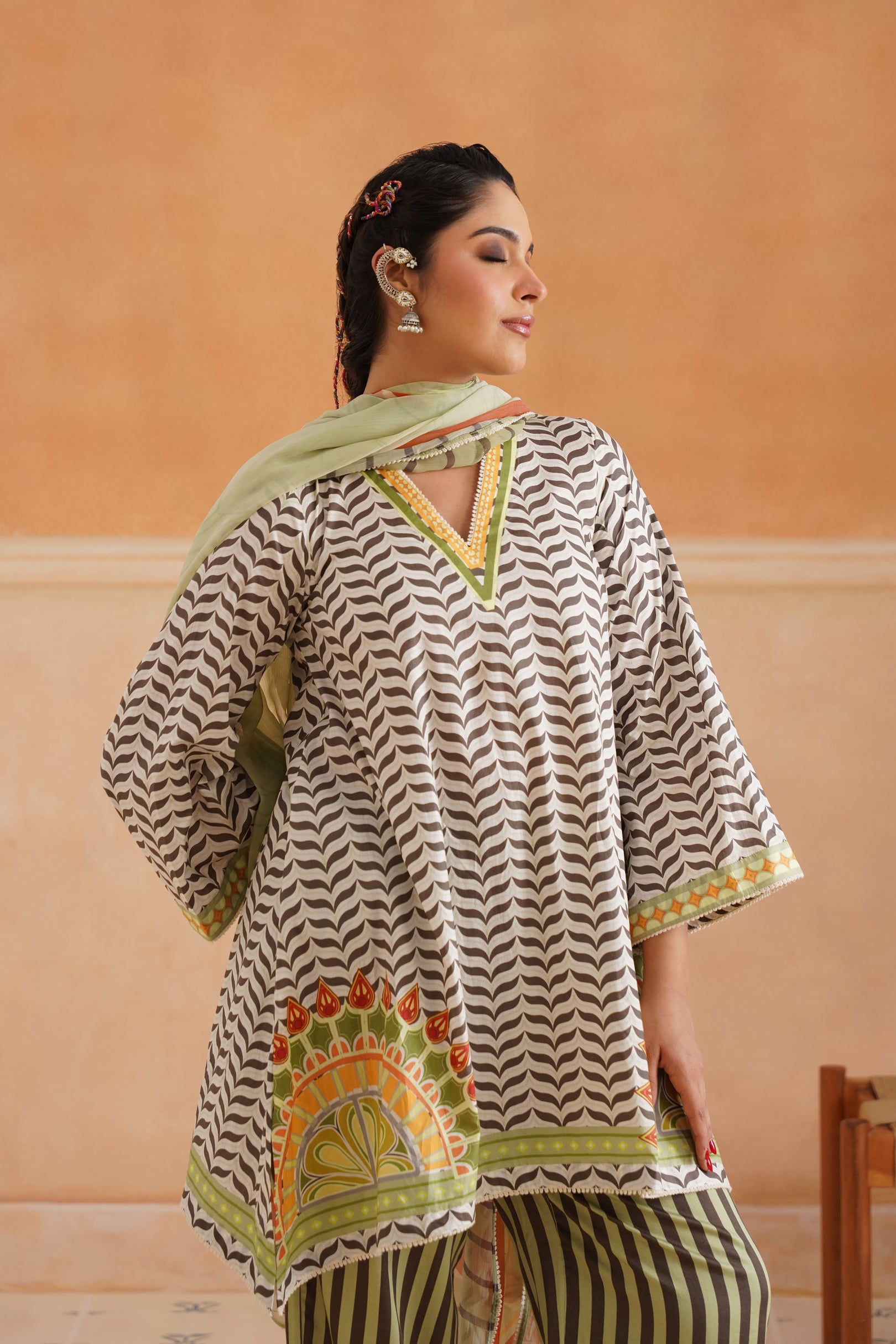 Oishi Lawn Cotton Suit Set - Neetika Chopra