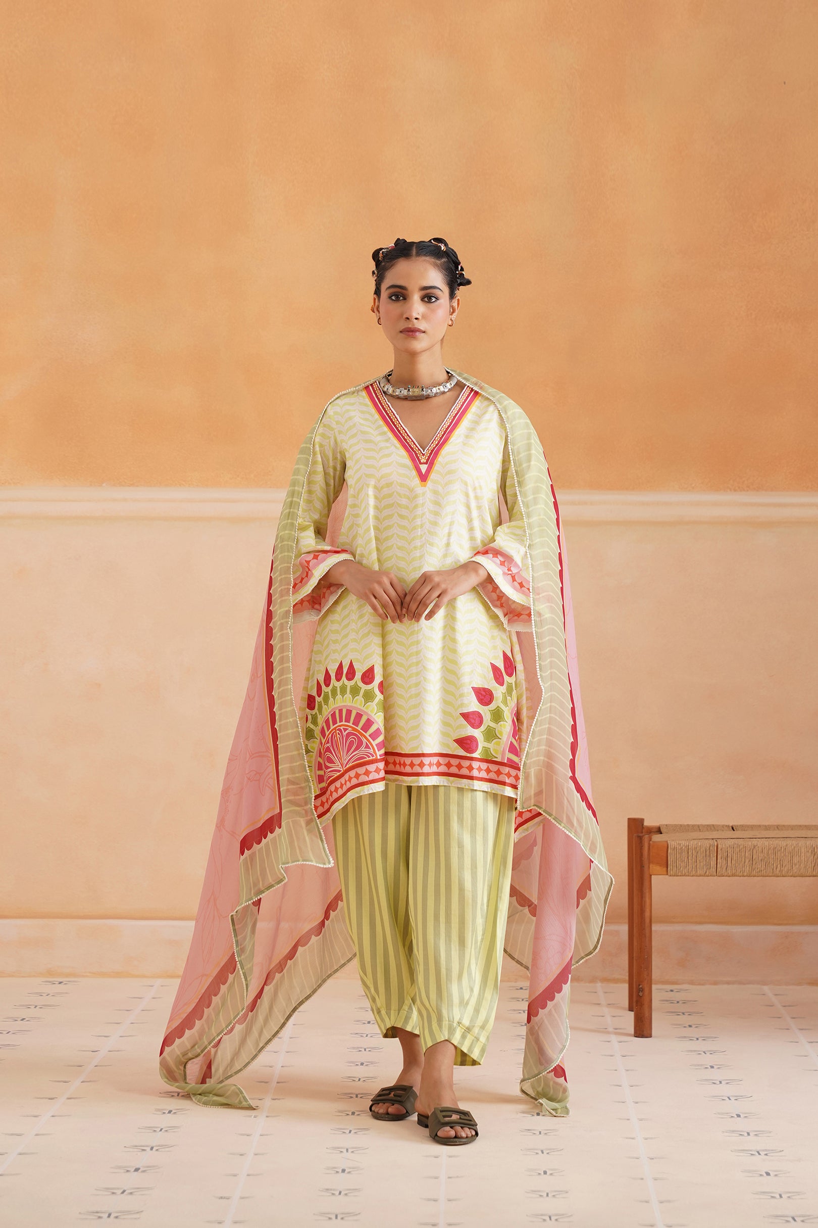 Kashni Cotton Printed Suit Set - Neetika Chopra