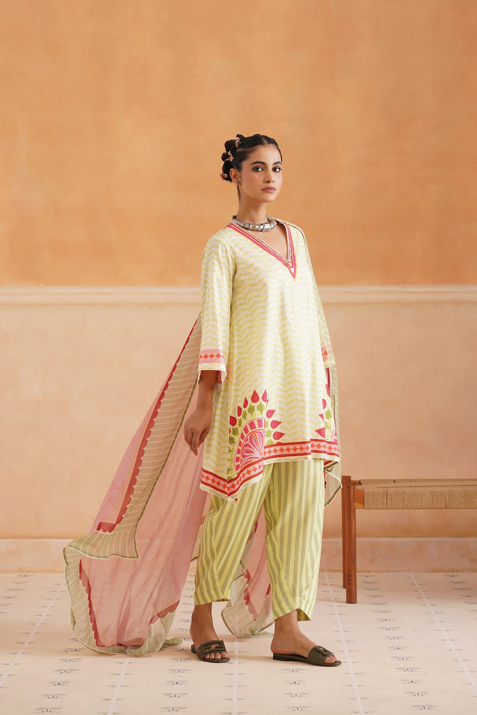 Kashni Cotton Printed Suit Set - Neetika Chopra