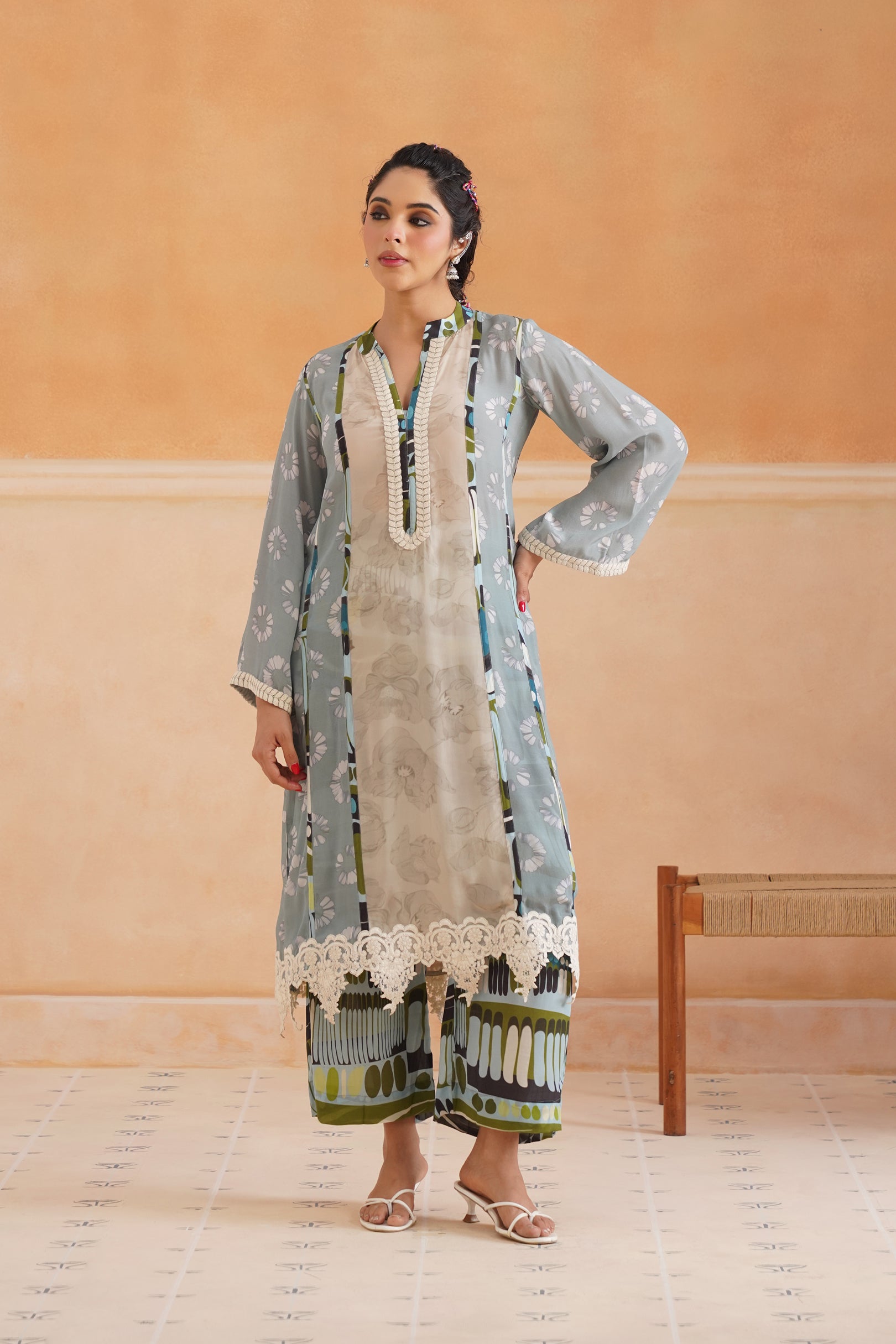 Lina Crepe Printed Matching Set - Neetika Chopra