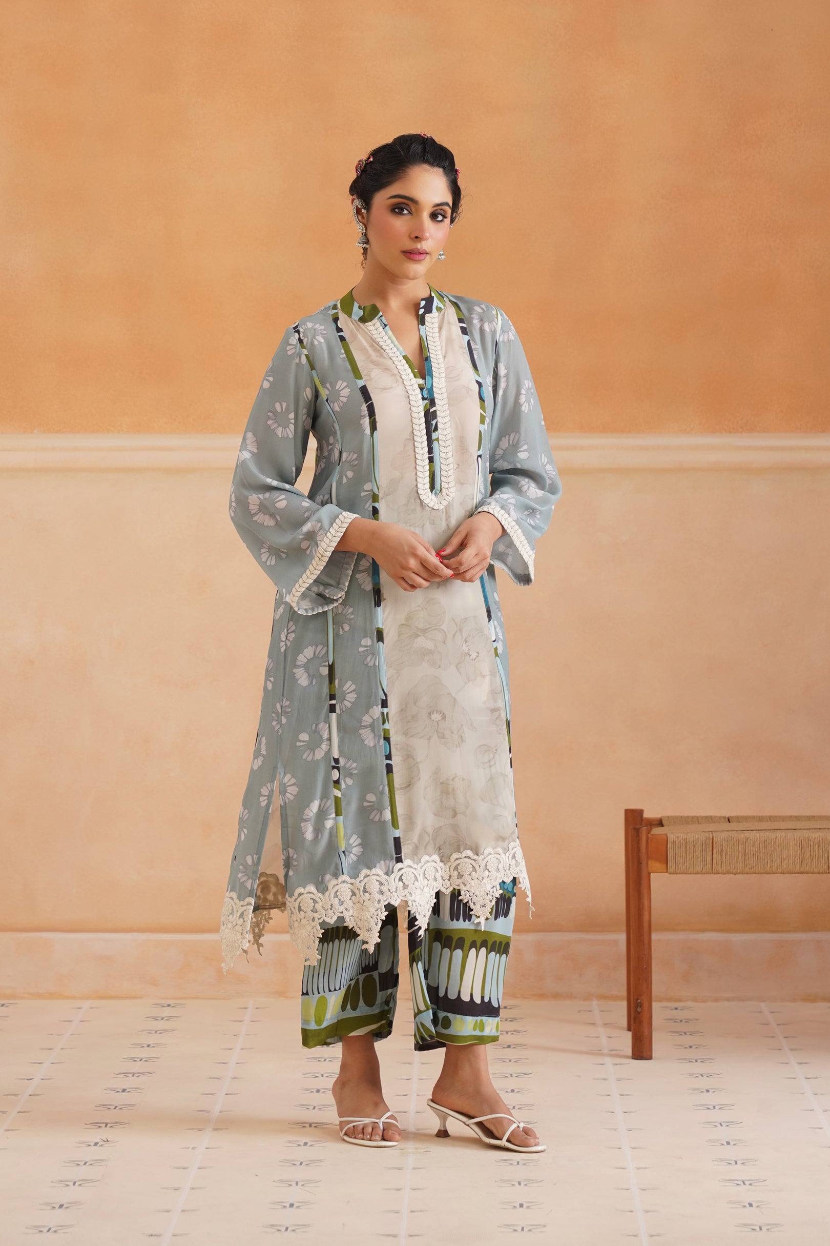 Lina Crepe Printed Matching Set - Neetika Chopra