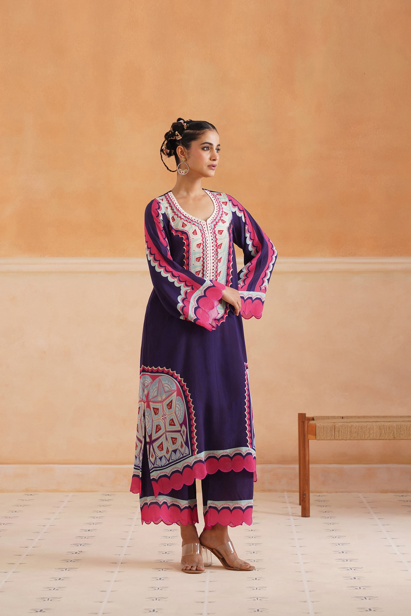 Nandini Printed Crepe Matching Set - Neetika Chopra